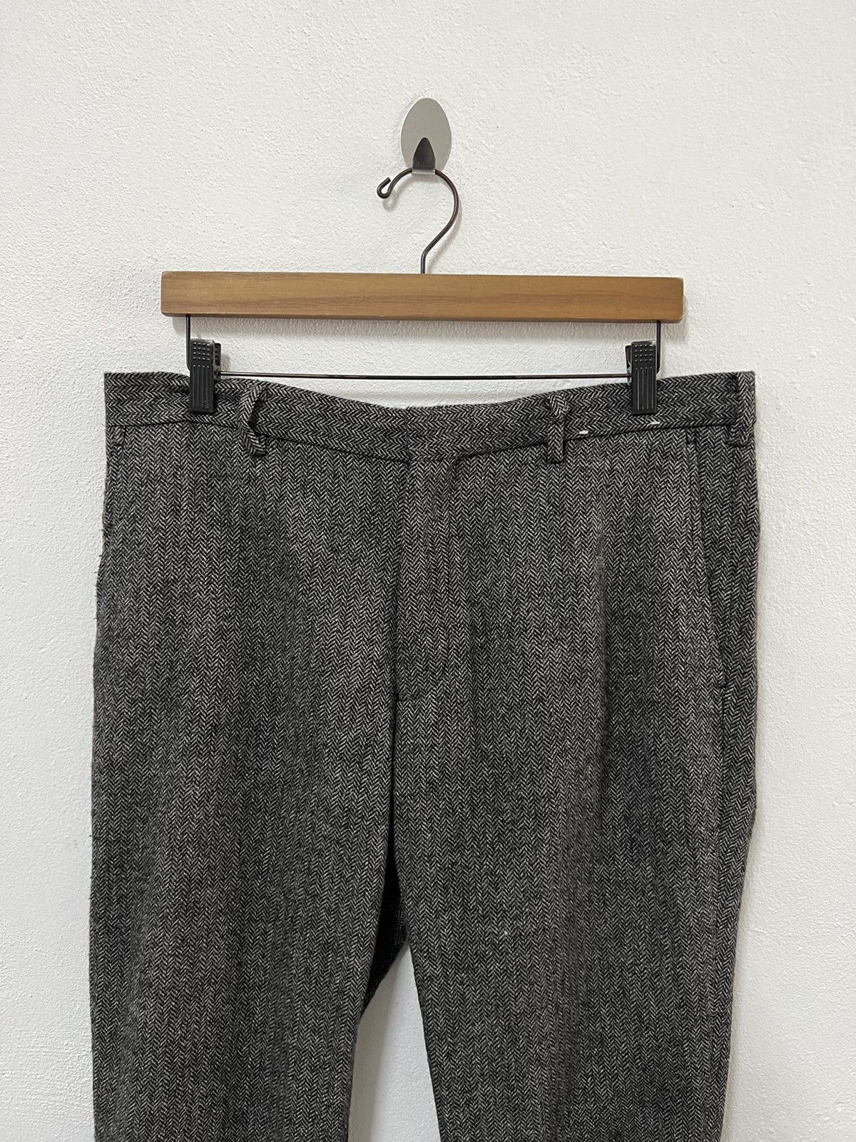 Japanese Brand × Uniqlo Japanese Uniqlo Herringbone Wool Pant Size US 35 - 3 Thumbnail
