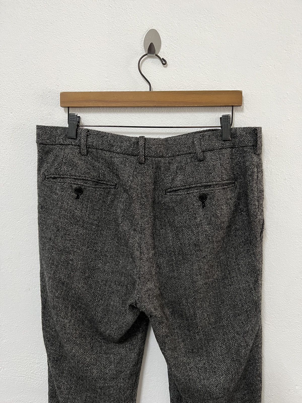 Japanese Brand × Uniqlo Japanese Uniqlo Herringbone Wool Pant Size US 35 - 6 Thumbnail