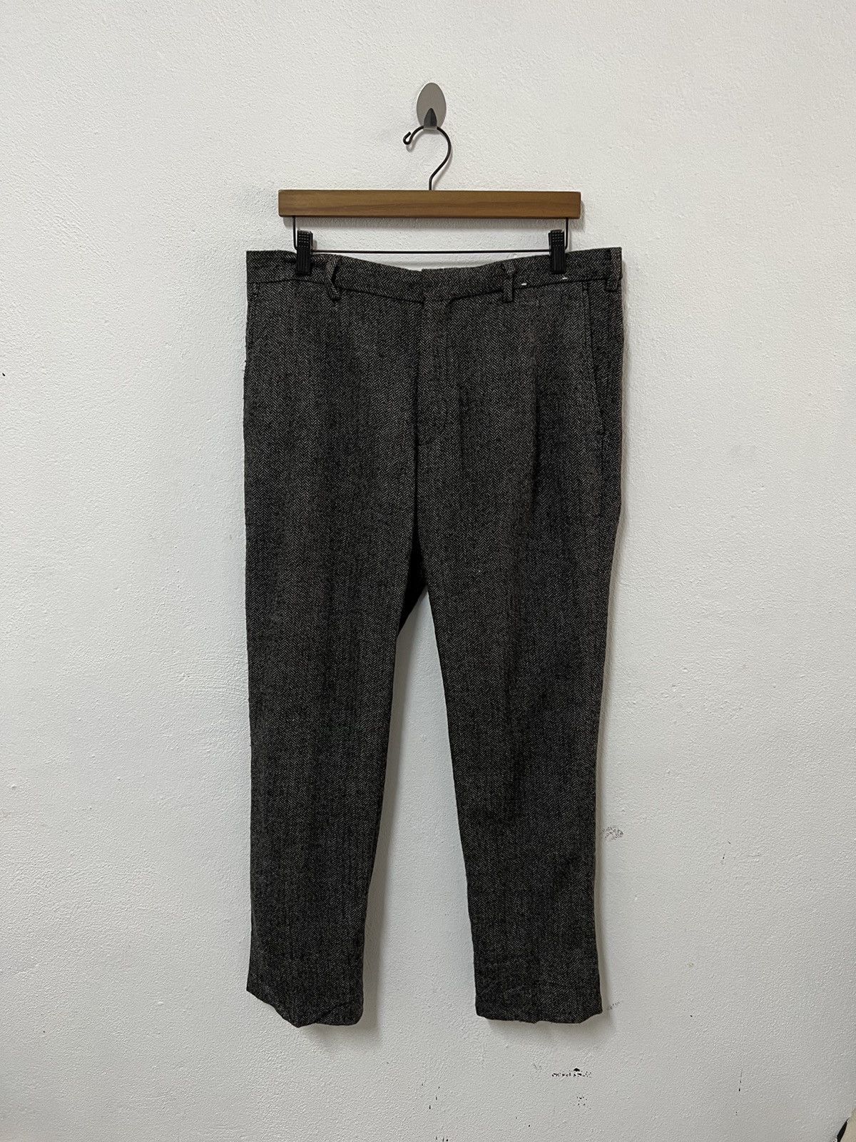 Japanese Brand × Uniqlo Japanese Uniqlo Herringbone Wool Pant Size US 35 - 2 Thumbnail