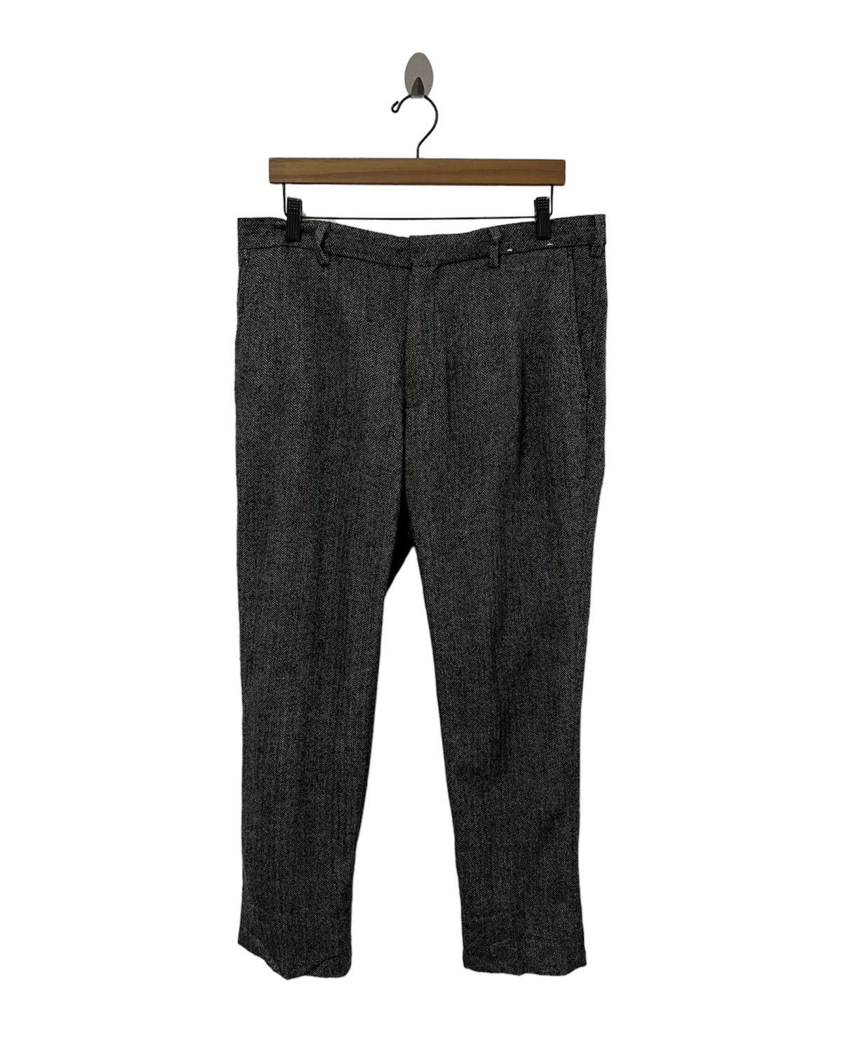 Japanese Brand × Uniqlo Japanese Uniqlo Herringbone Wool Pant Size US 35 - 1 Thumbnail