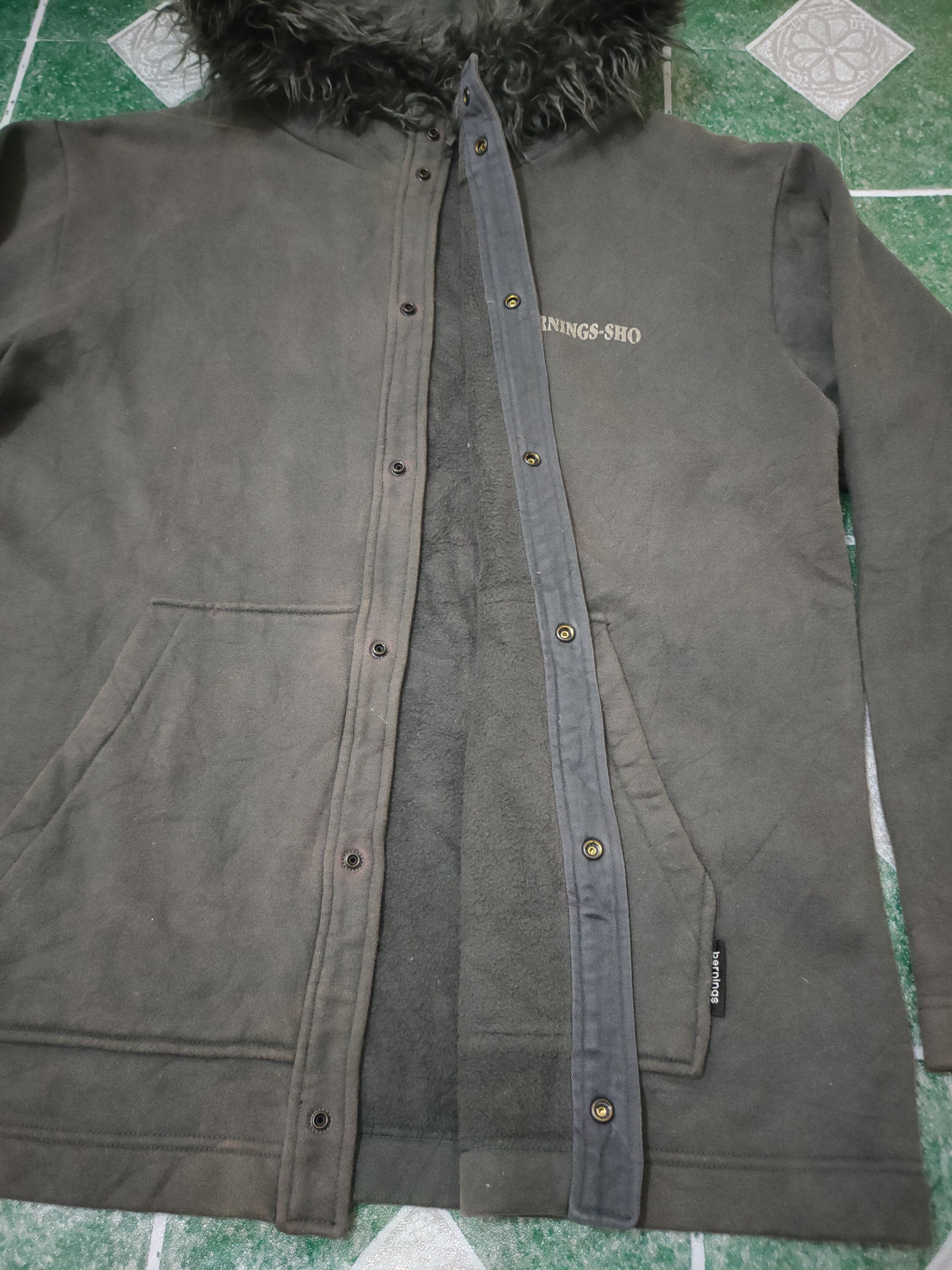 Japanese Brand Bernings Sho Jacket Button Faux Hoodie Size US L / EU 52-54 / 3 - 7 Thumbnail