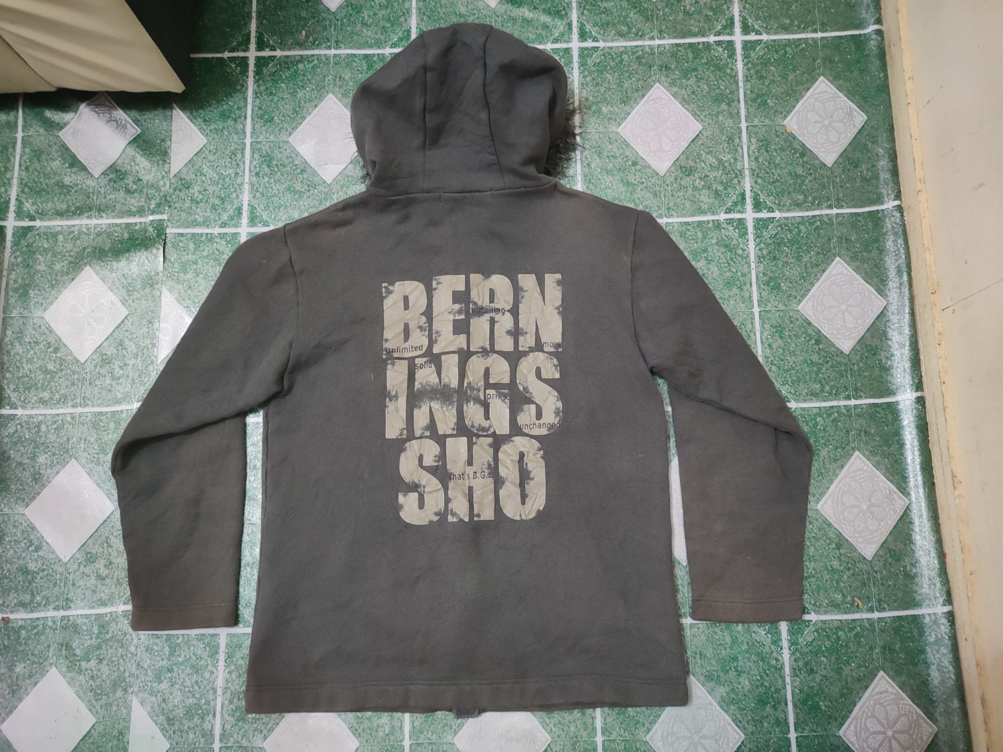 Japanese Brand Bernings Sho Jacket Button Faux Hoodie Size US L / EU 52-54 / 3 - 14 Thumbnail