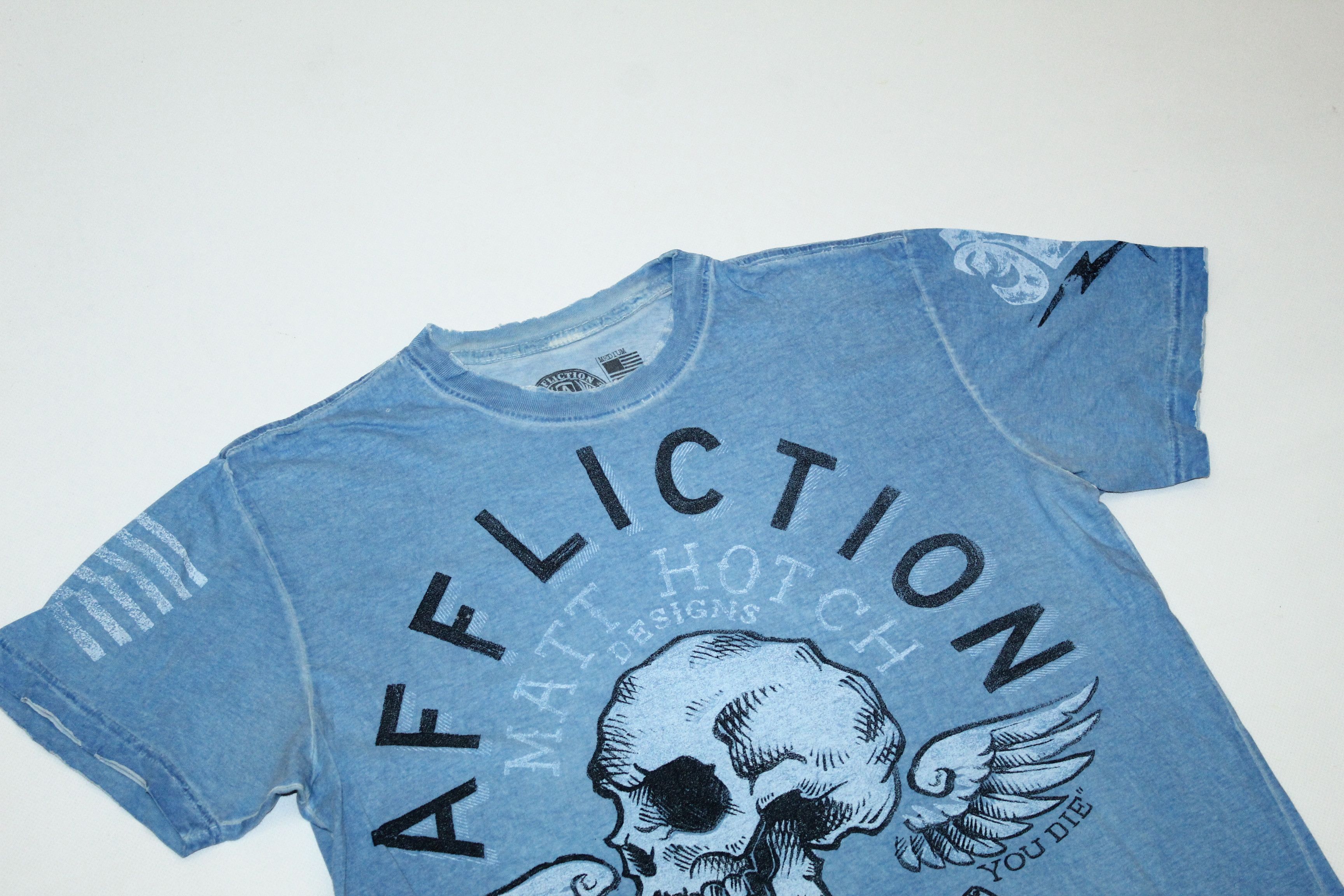 Affliction 🔥VTG🔥 Affliction Matt Hotch Design Dyed Distressed T-shirt Size US M / EU 48-50 / 2 - 2 Thumbnail