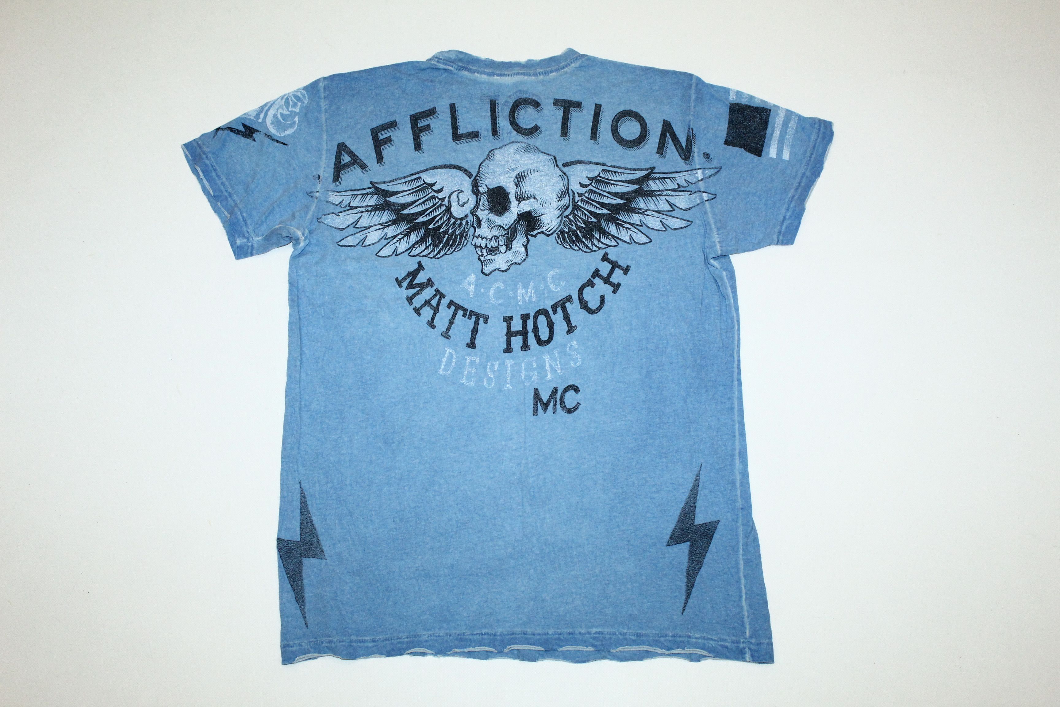 Affliction 🔥VTG🔥 Affliction Matt Hotch Design Dyed Distressed T-shirt Size US M / EU 48-50 / 2 - 8 Thumbnail