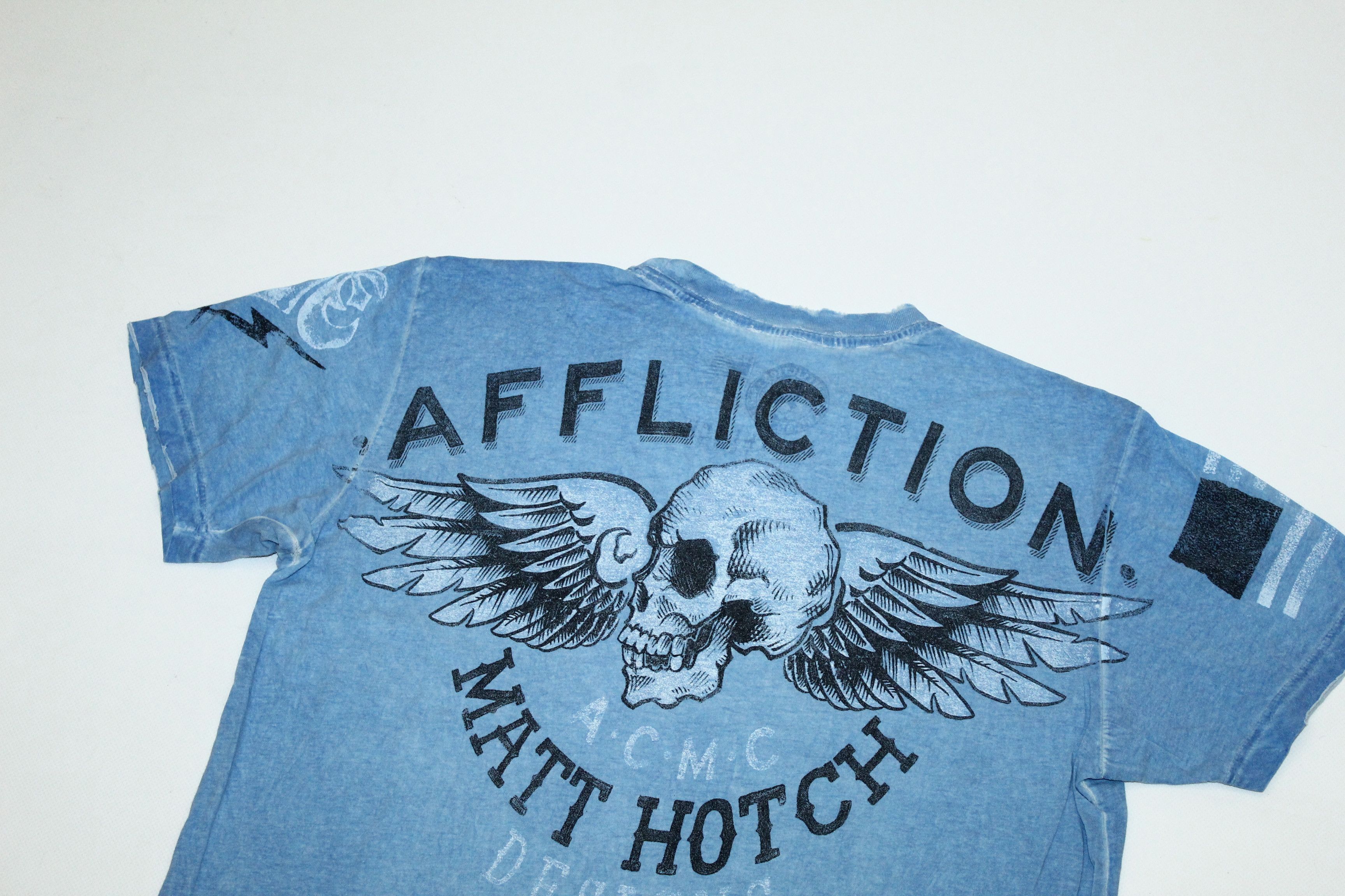 Affliction 🔥VTG🔥 Affliction Matt Hotch Design Dyed Distressed T-shirt Size US M / EU 48-50 / 2 - 9 Thumbnail