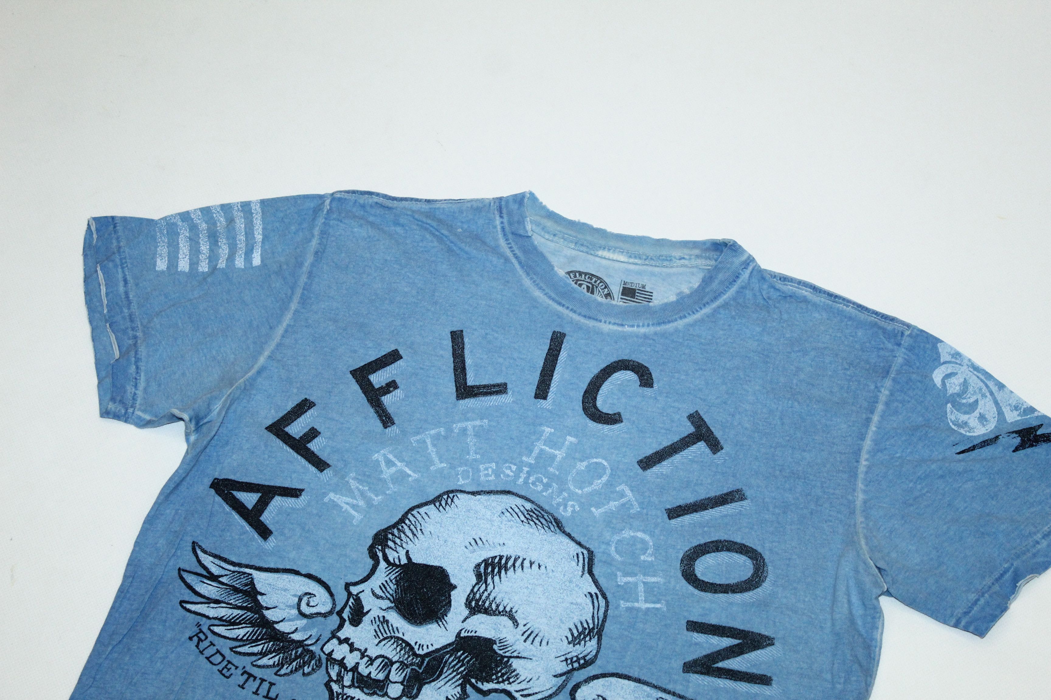 Affliction 🔥VTG🔥 Affliction Matt Hotch Design Dyed Distressed T-shirt Size US M / EU 48-50 / 2 - 3 Thumbnail