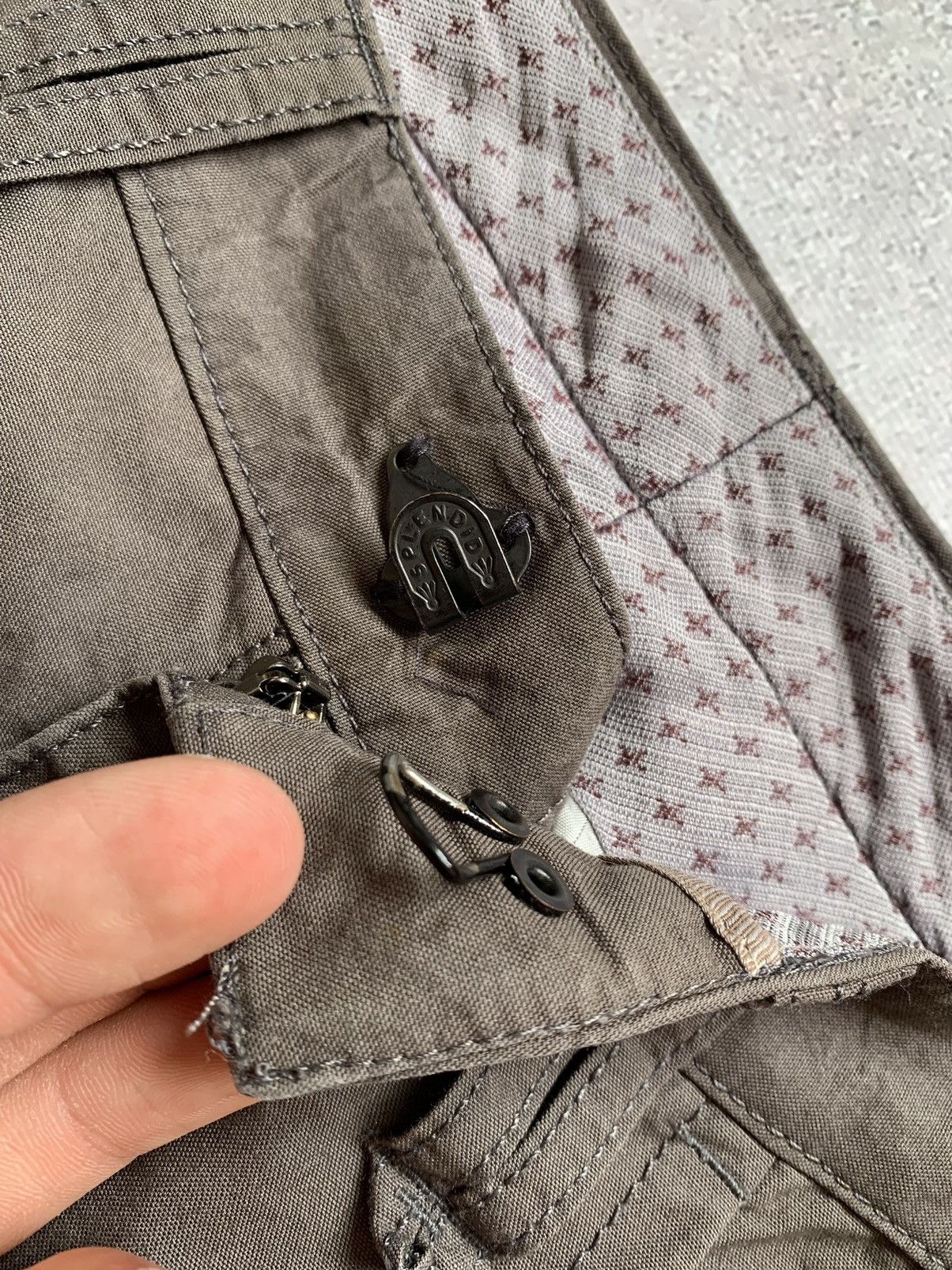 Messagerie Messagerie Metallic Cotton Cargo Pants Size US 29 - 12 Thumbnail