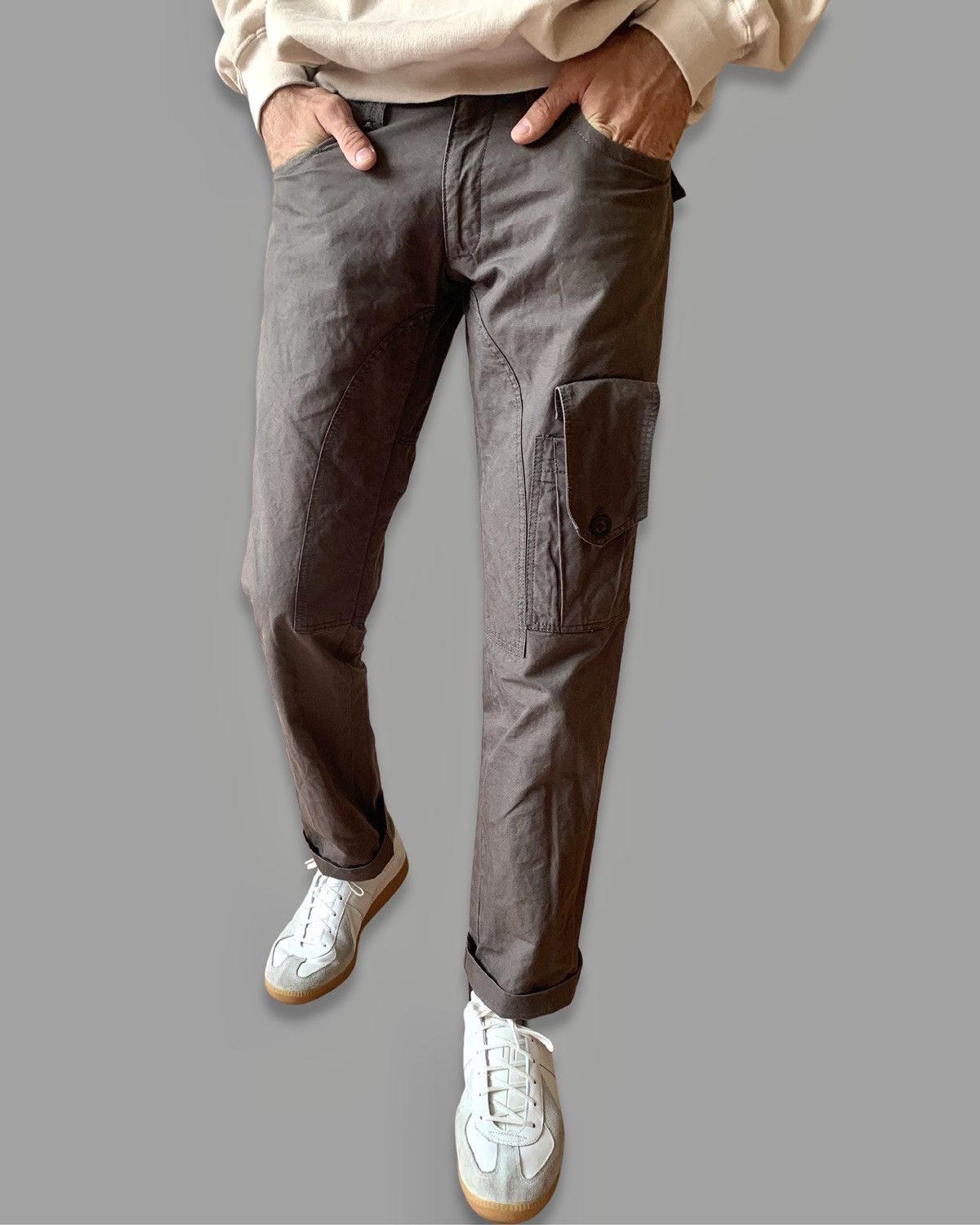 Messagerie Messagerie Metallic Cotton Cargo Pants Size US 29 - 3 Thumbnail