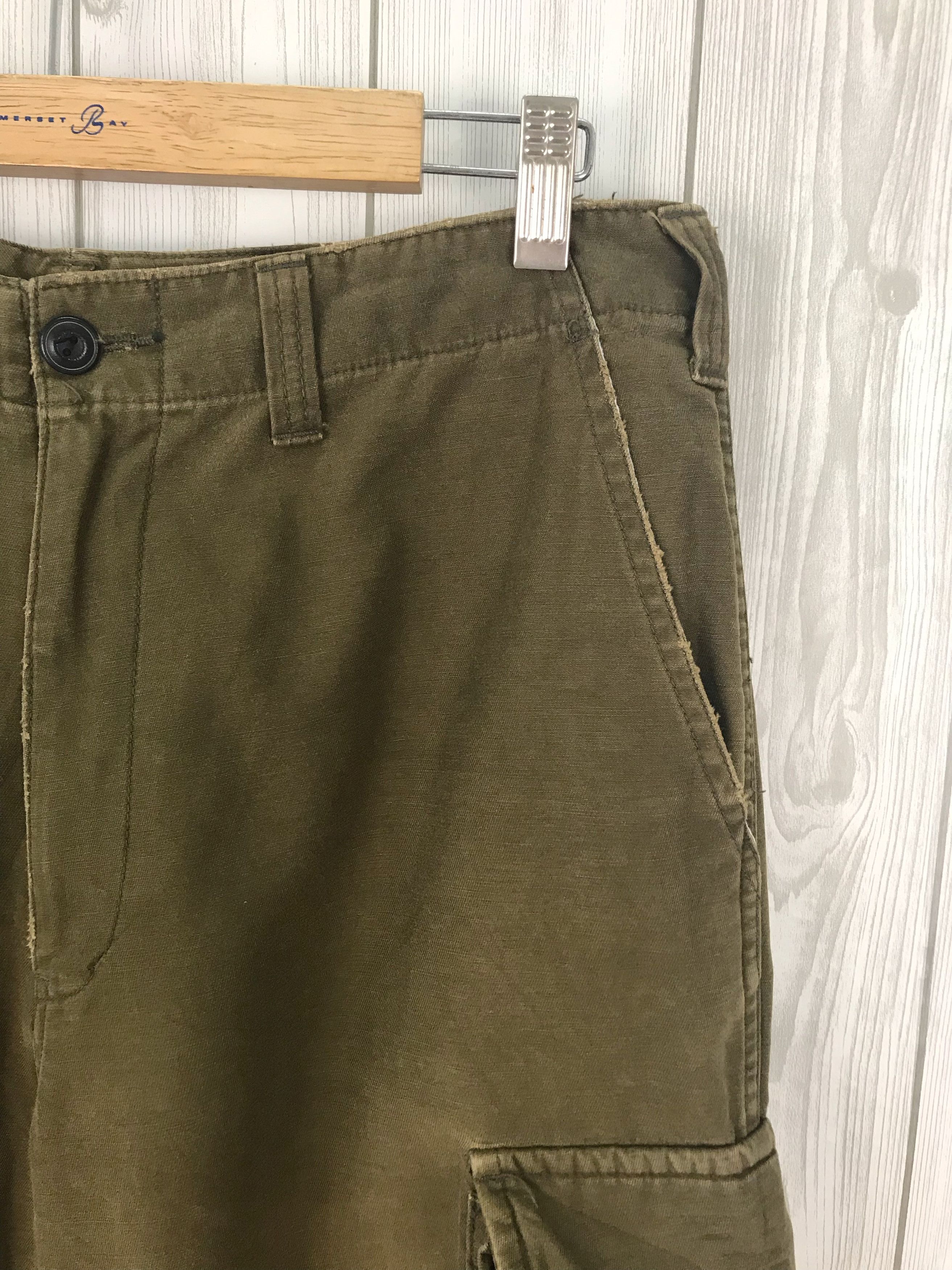 Le Grande Bleu (L.G.B.) Japanese Brand NANO UNIVERSE Cropped Military Trousers Pant Size US 32 / EU 48 - 4 Thumbnail