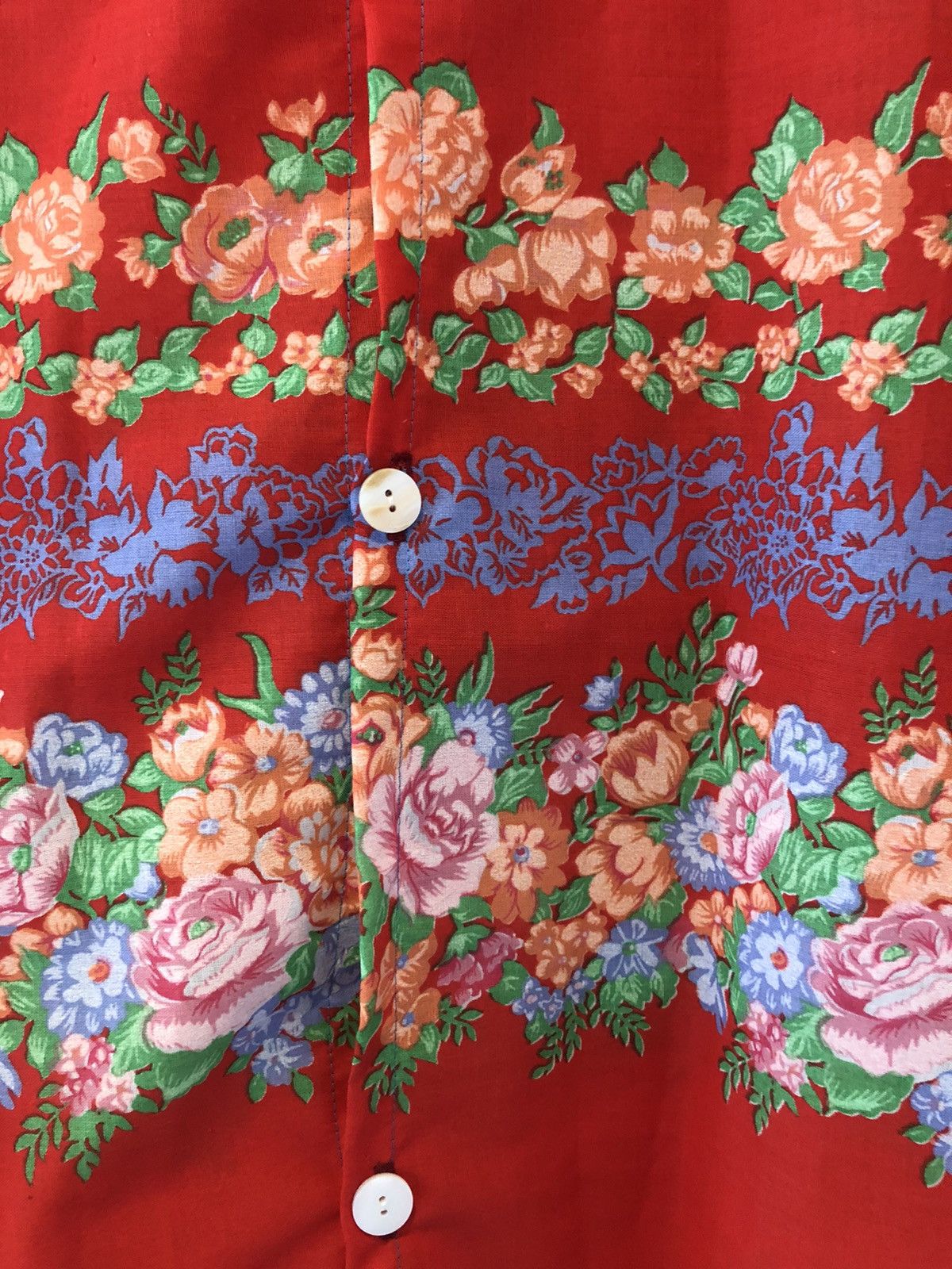 Chorley × Handmade Custom vintage hawaiian floral camp collar shirt sheer Size US L / EU 52-54 / 3 - 2 Thumbnail