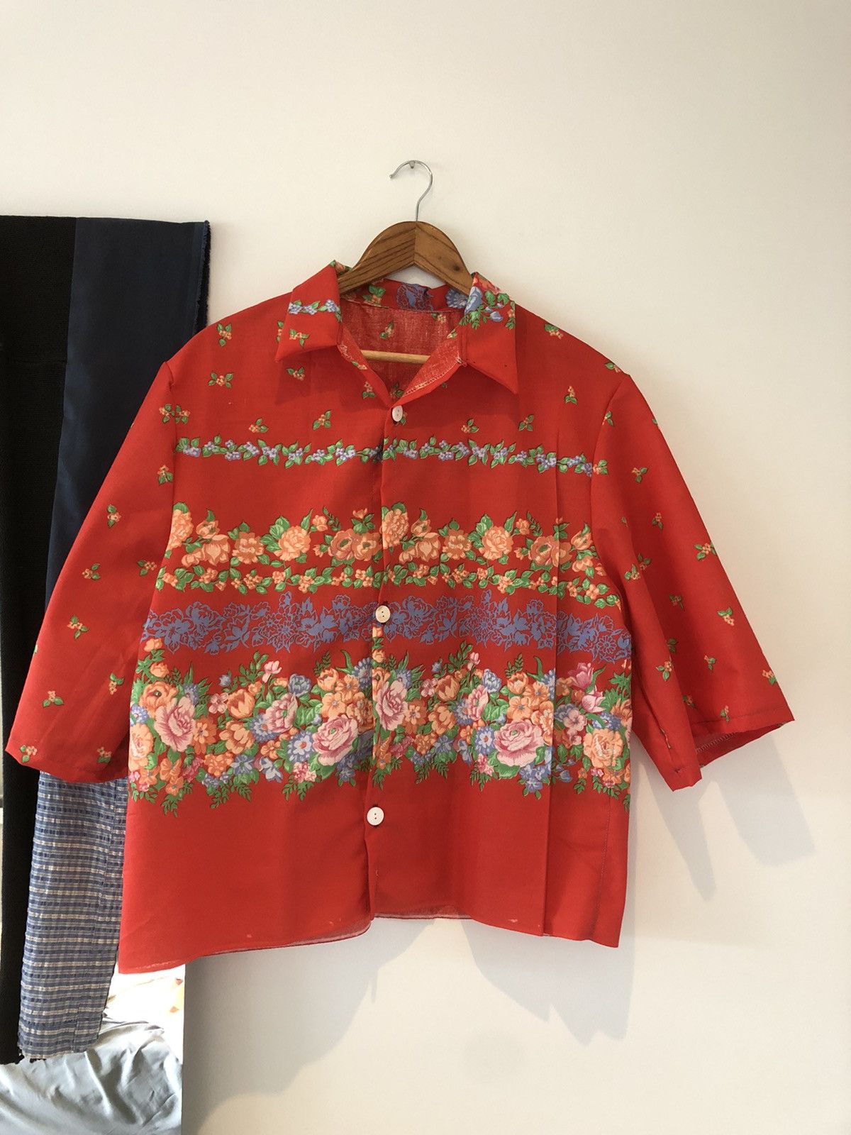 Chorley × Handmade Custom vintage hawaiian floral camp collar shirt sheer Size US L / EU 52-54 / 3 - 1 Thumbnail