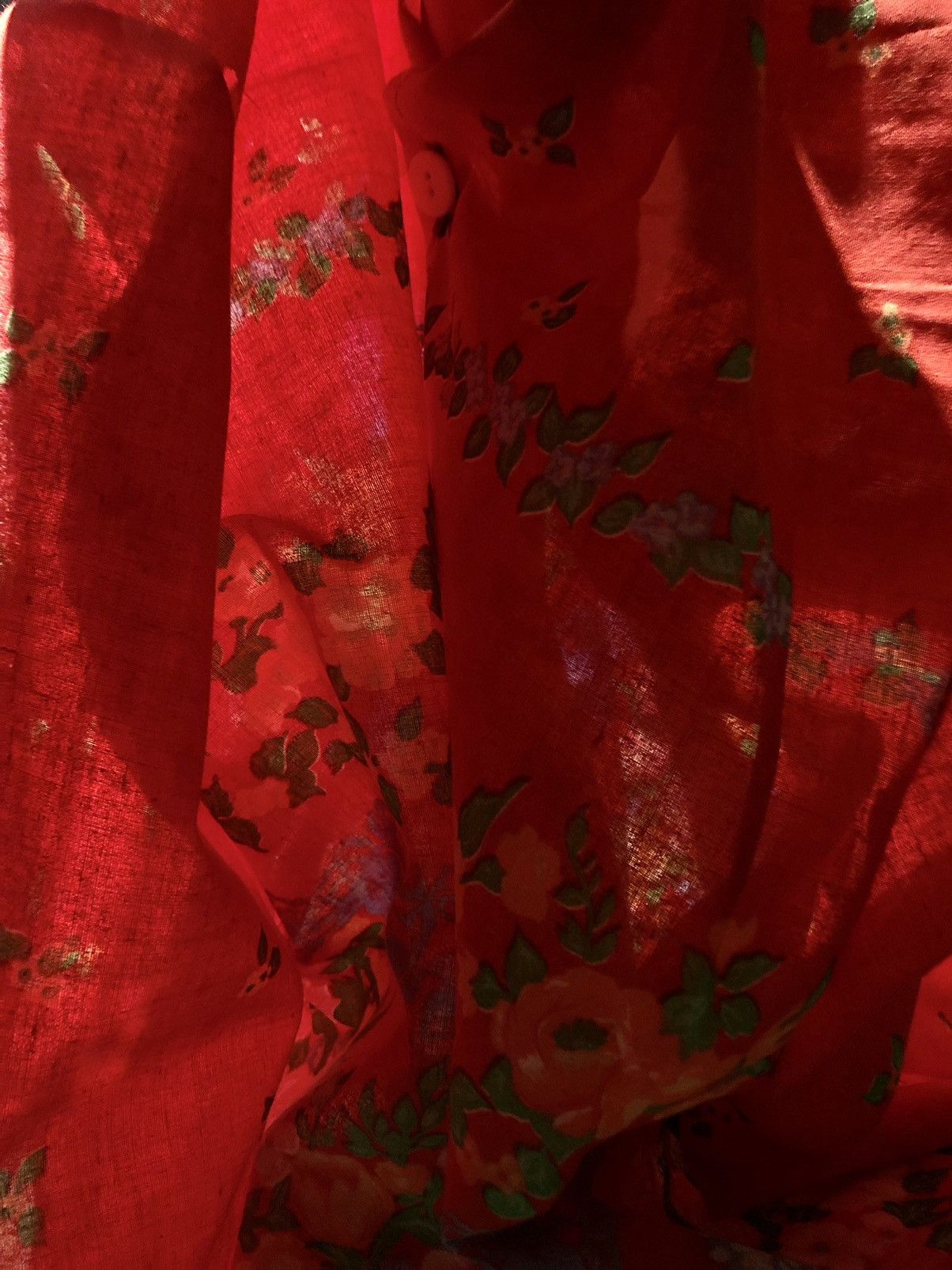 Chorley × Handmade Custom vintage hawaiian floral camp collar shirt sheer Size US L / EU 52-54 / 3 - 5 Thumbnail