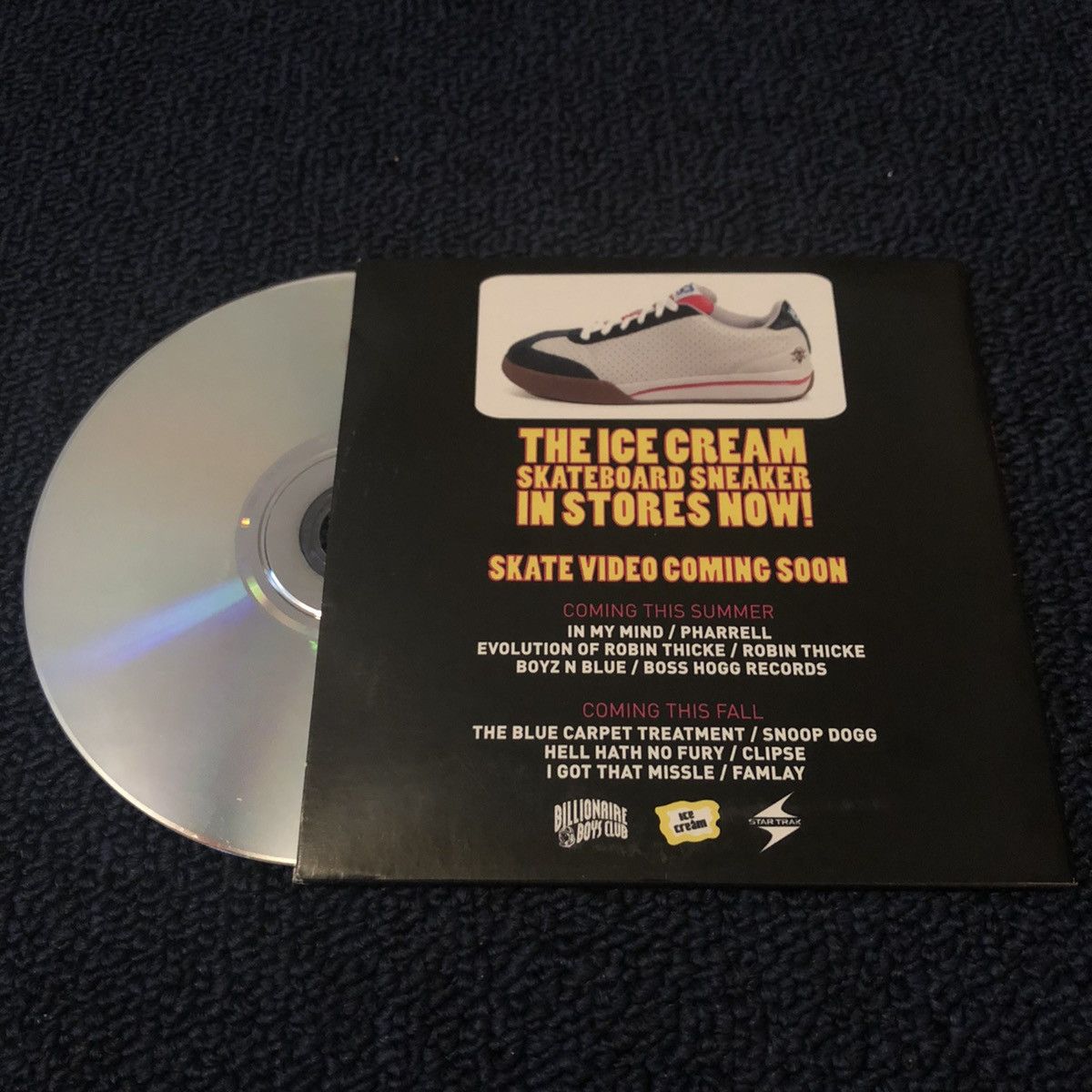 Billionaire Boys Club RARE OG Team Ice Cream BBC Volume 1 Skate Video TRAILER CD Size ONE SIZE - 2 Thumbnail