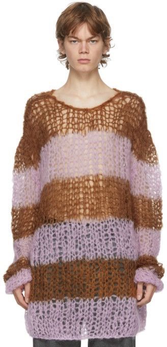 Raf Simons Raf Simons Mohair Stripe Punk Sweater Size US XS / EU 42 / 0 - 4 Thumbnail