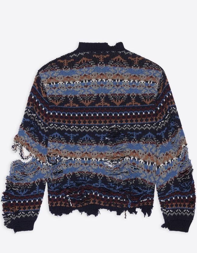 Balenciaga 🔥$1.9K Value🔥Balenciaga Distressed Oversize Wool Sweater Size US S / EU 44-46 / 1 - 3 Thumbnail