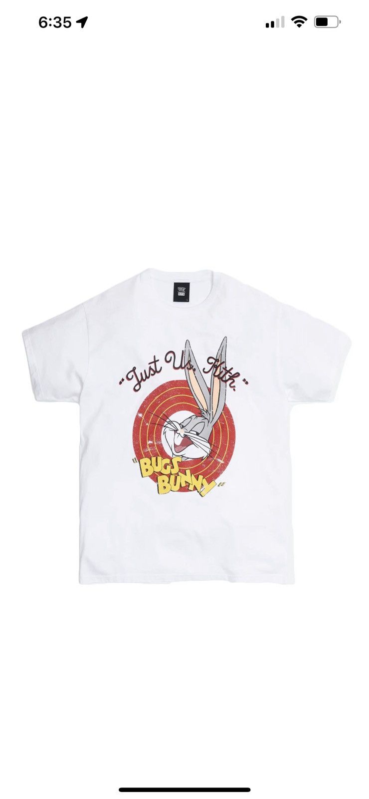image of Kith Looney Tunes Just Us Kith Tee in White, Men's (Size XL)