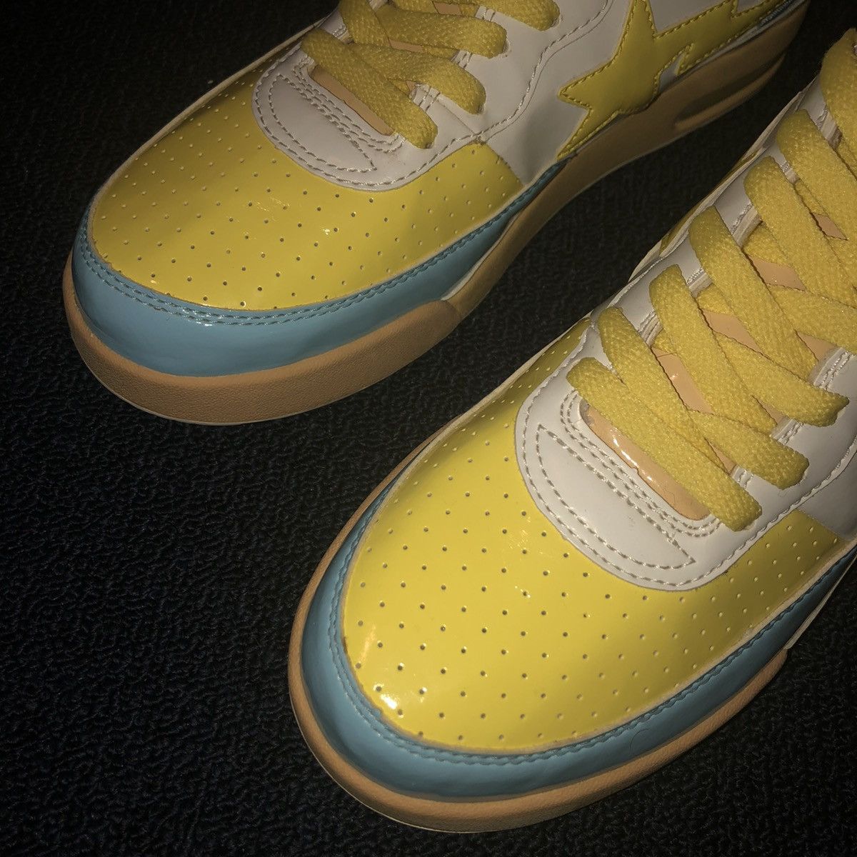 Bape × Nigo RARE OG A BATHING APE BAPESTA ROADSTA PATENT LEATHER SHOES Size US 11 / EU 44 - 7 Thumbnail
