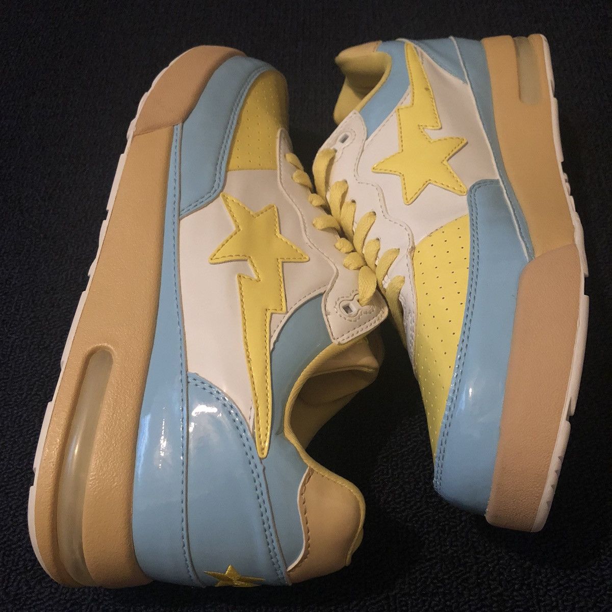 Bape × Nigo RARE OG A BATHING APE BAPESTA ROADSTA PATENT LEATHER SHOES Size US 11 / EU 44 - 3 Thumbnail