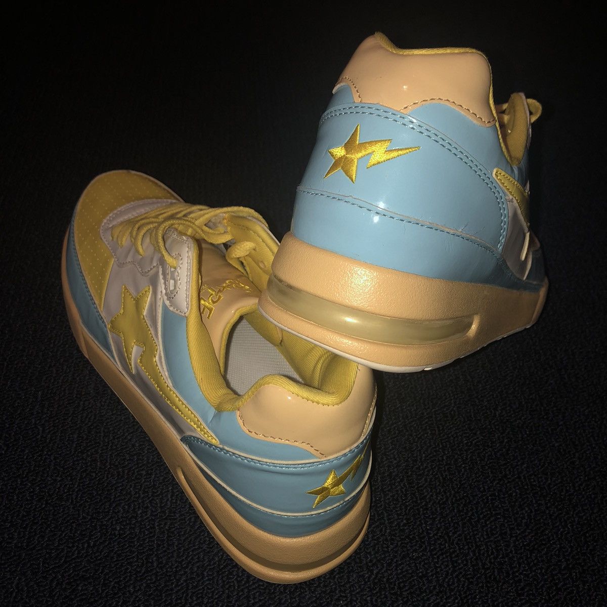 Bape × Nigo RARE OG A BATHING APE BAPESTA ROADSTA PATENT LEATHER SHOES Size US 11 / EU 44 - 6 Thumbnail