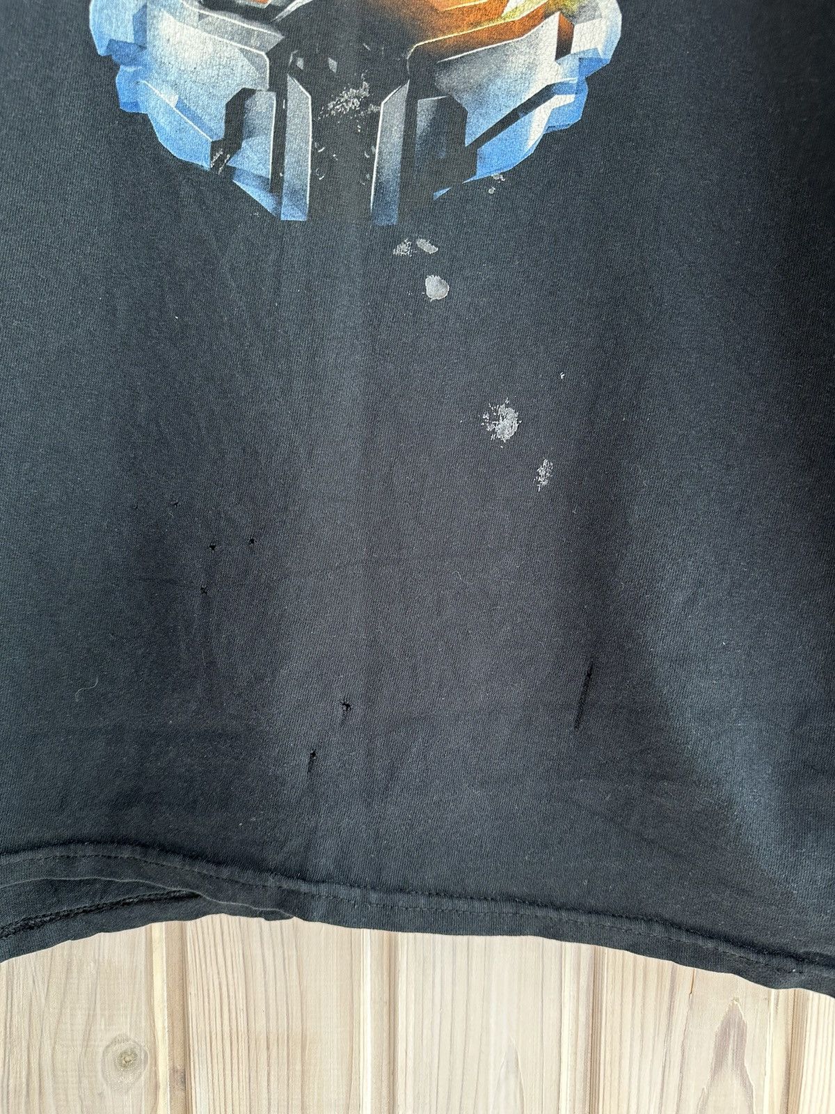 Halo HALO vintage t shirt trashed blue heavy cotton Size US L / EU 52-54 / 3 - 2 Thumbnail
