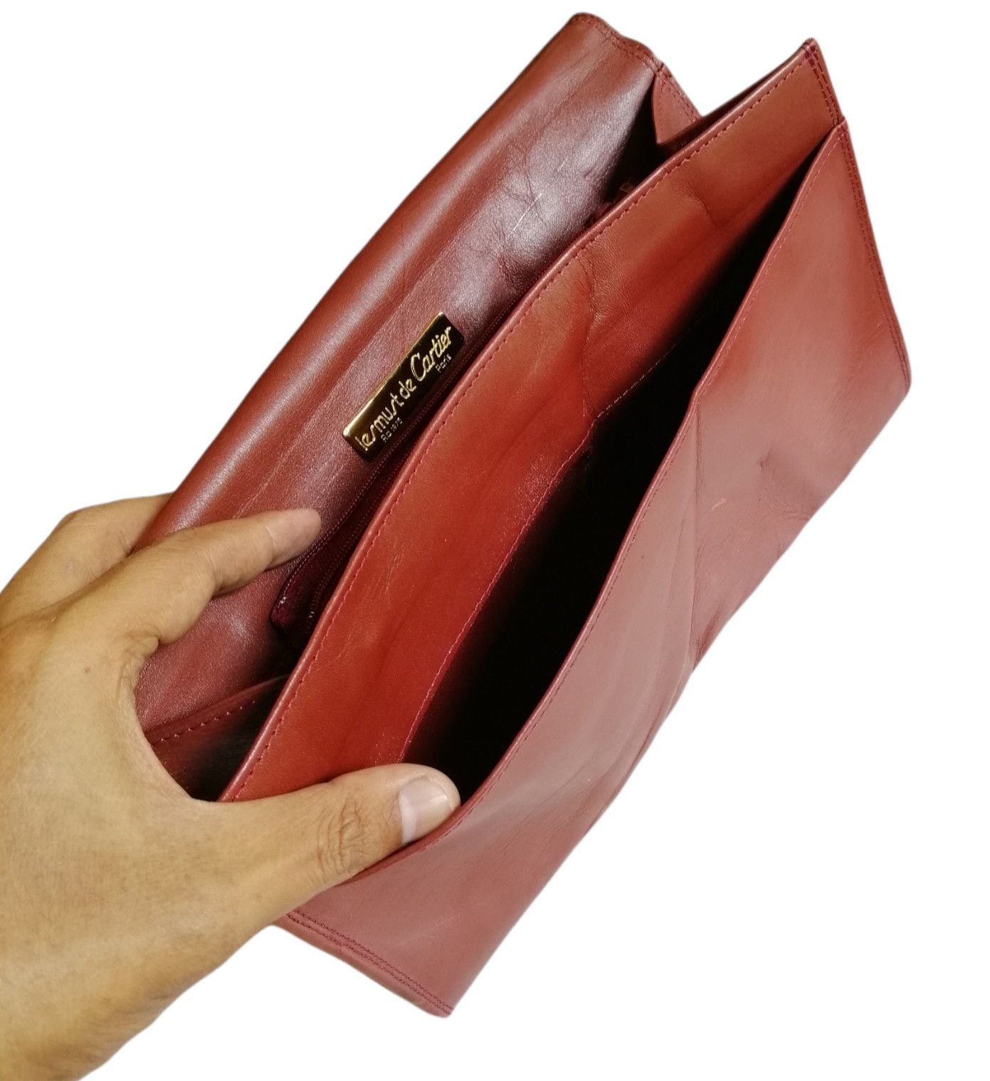 Cartier Vintage Les must de Cartier Paris Leather Clucth Bag Size ONE SIZE - 9 Thumbnail