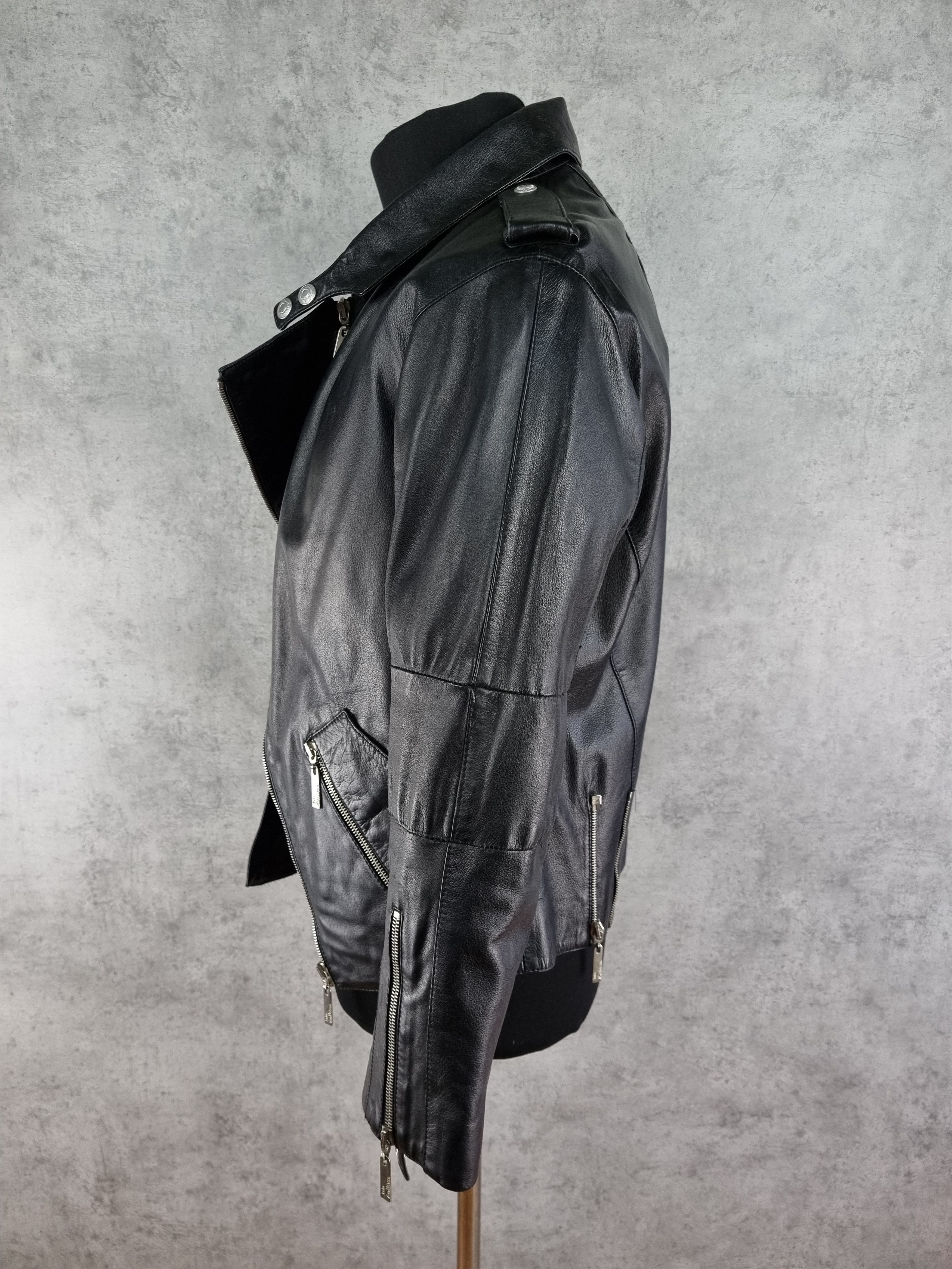 John Galliano Rare John Galliano Biker Leather Jacket Size US S / EU 44-46 / 1 - 9 Thumbnail