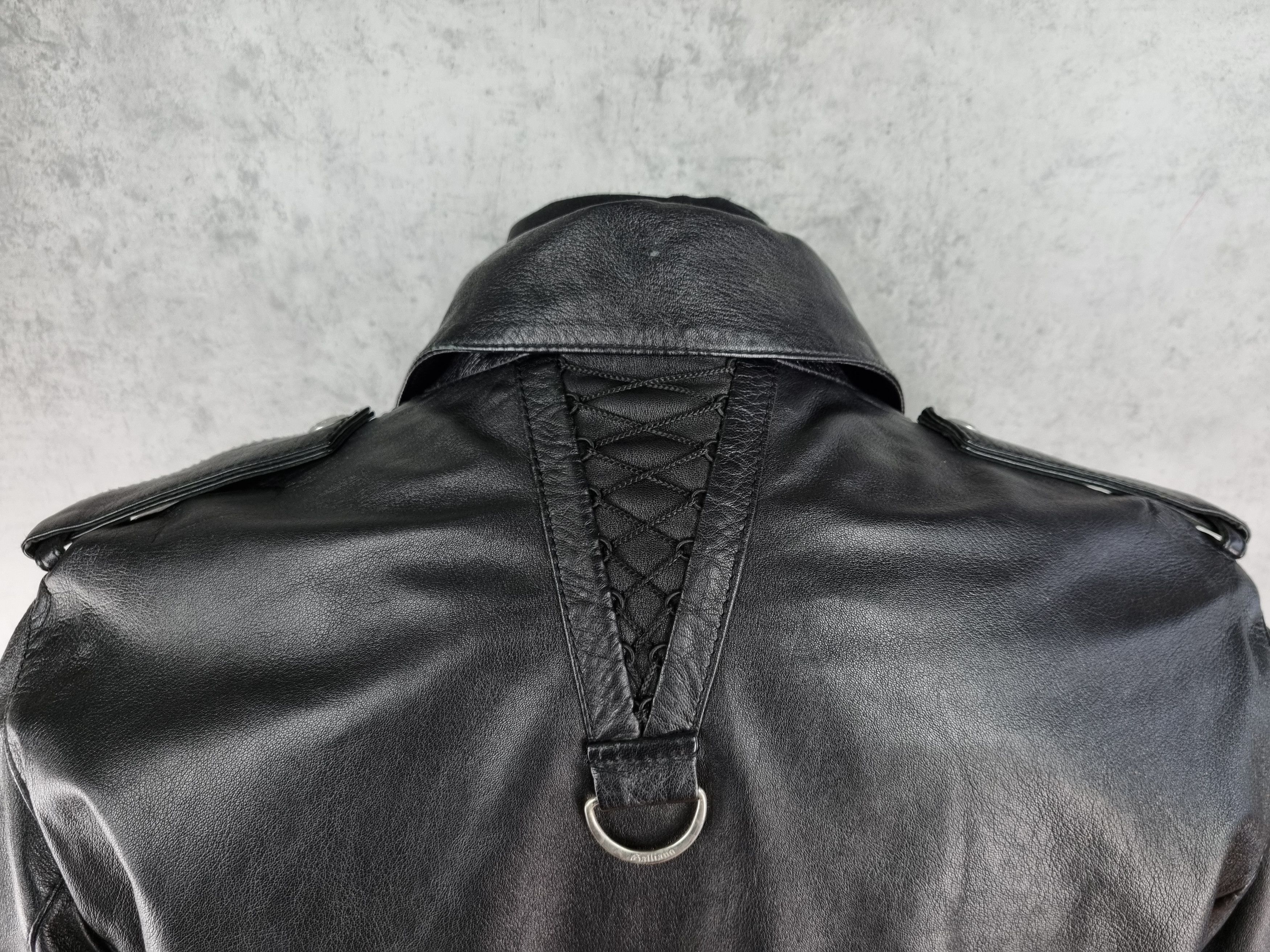 John Galliano Rare John Galliano Biker Leather Jacket Size US S / EU 44-46 / 1 - 13 Thumbnail