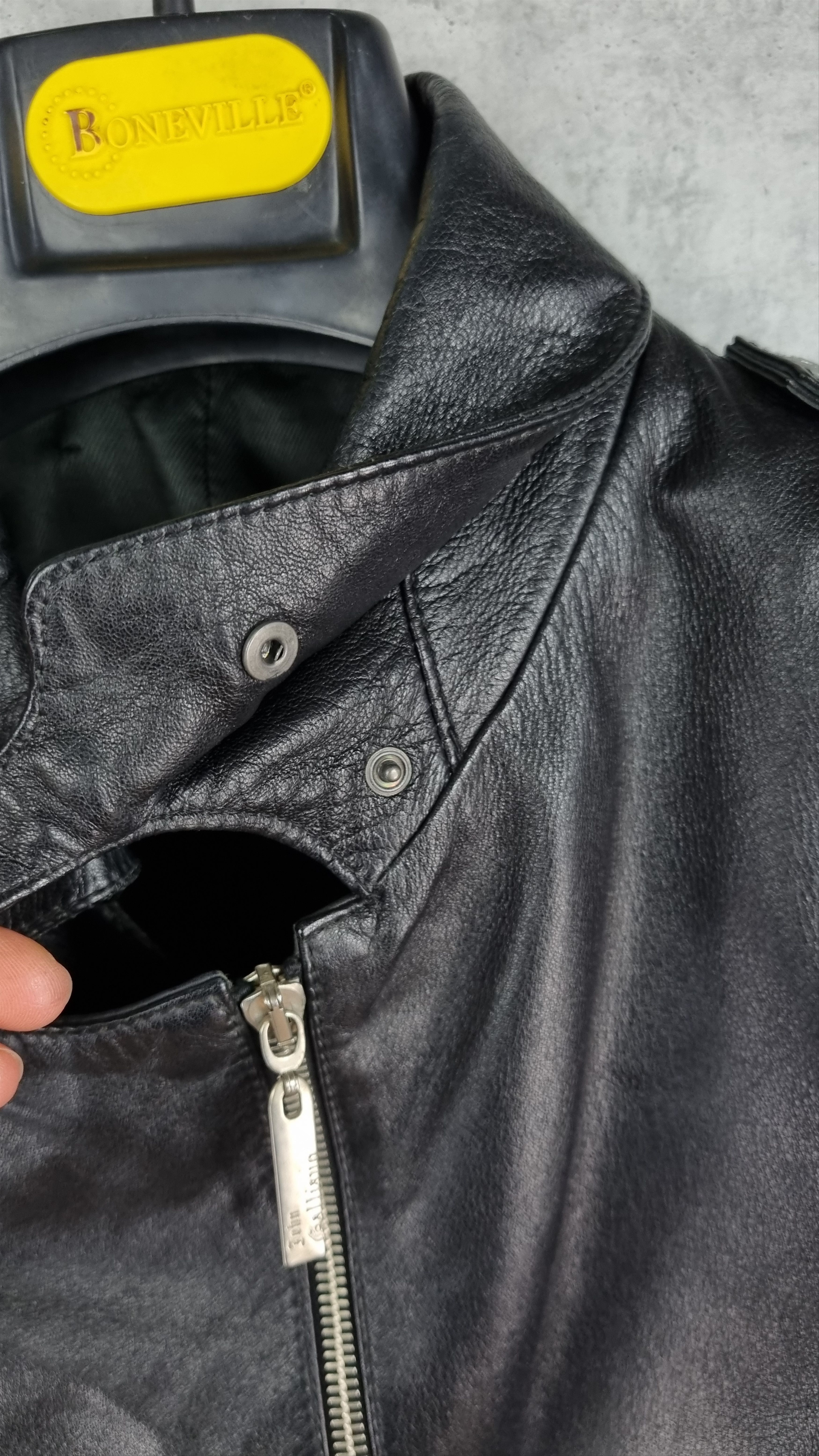 John Galliano Rare John Galliano Biker Leather Jacket Size US S / EU 44-46 / 1 - 11 Thumbnail