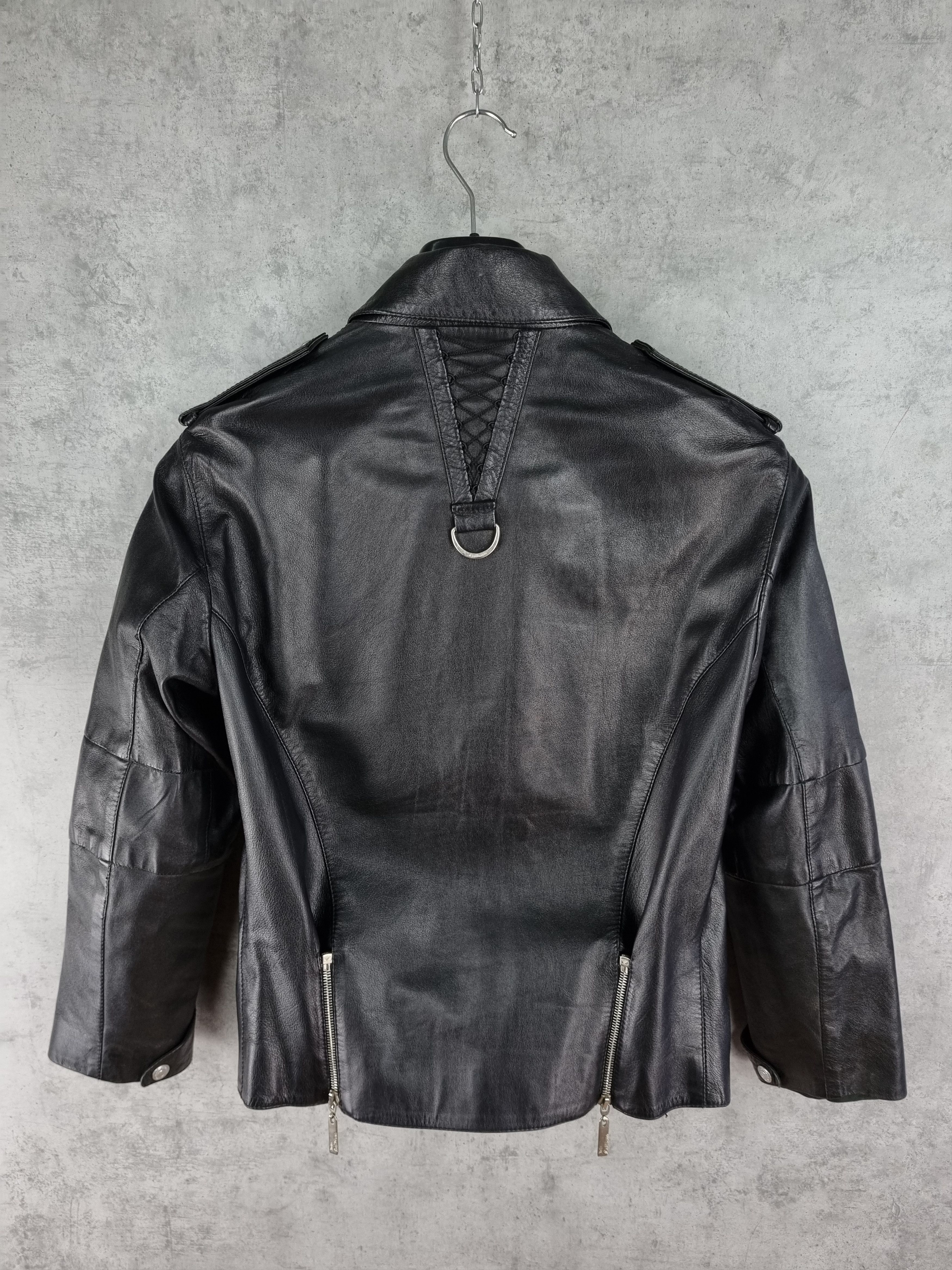 John Galliano Rare John Galliano Biker Leather Jacket Size US S / EU 44-46 / 1 - 7 Thumbnail