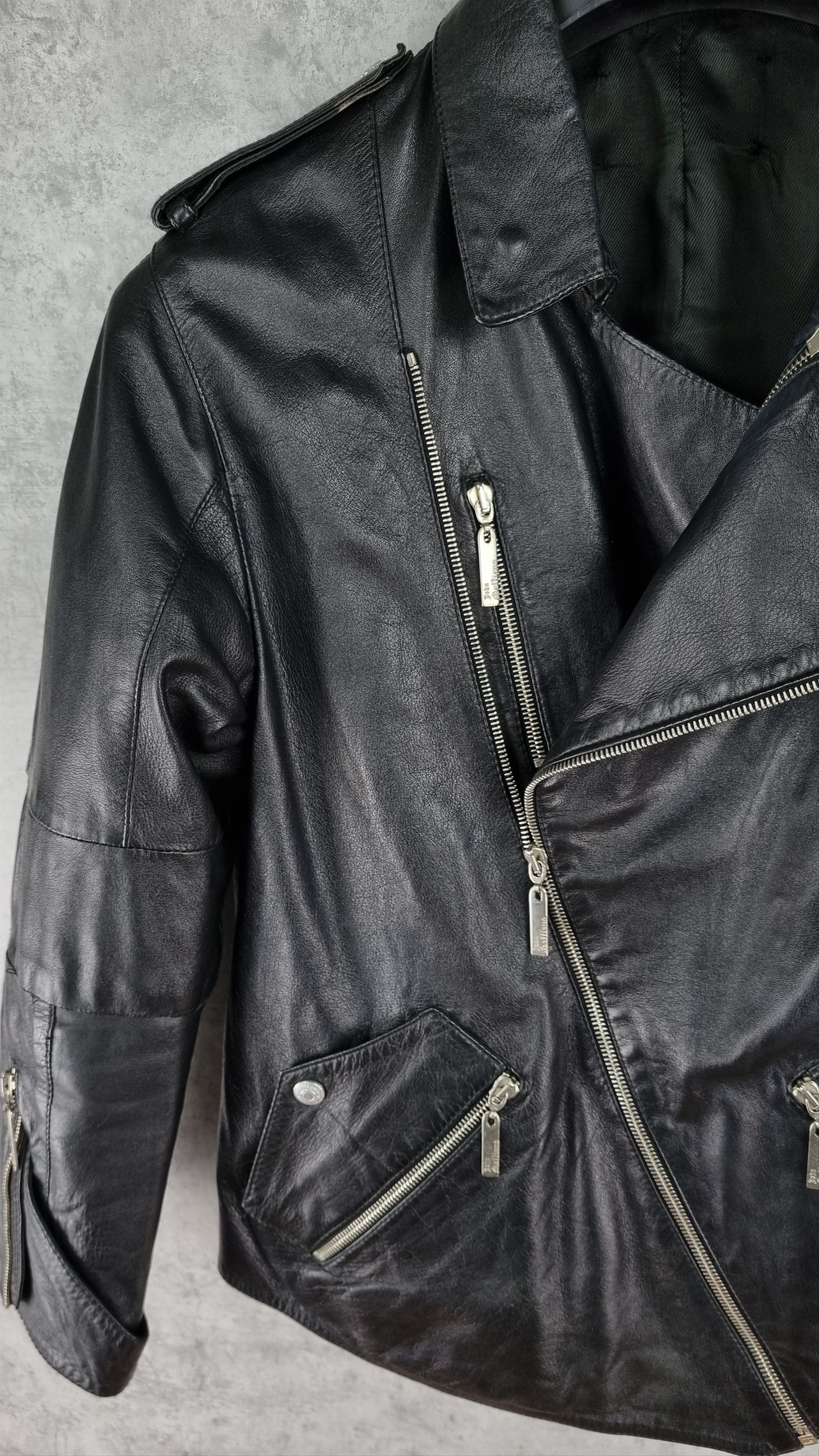 Rare John Galliano Biker Leather Jacket