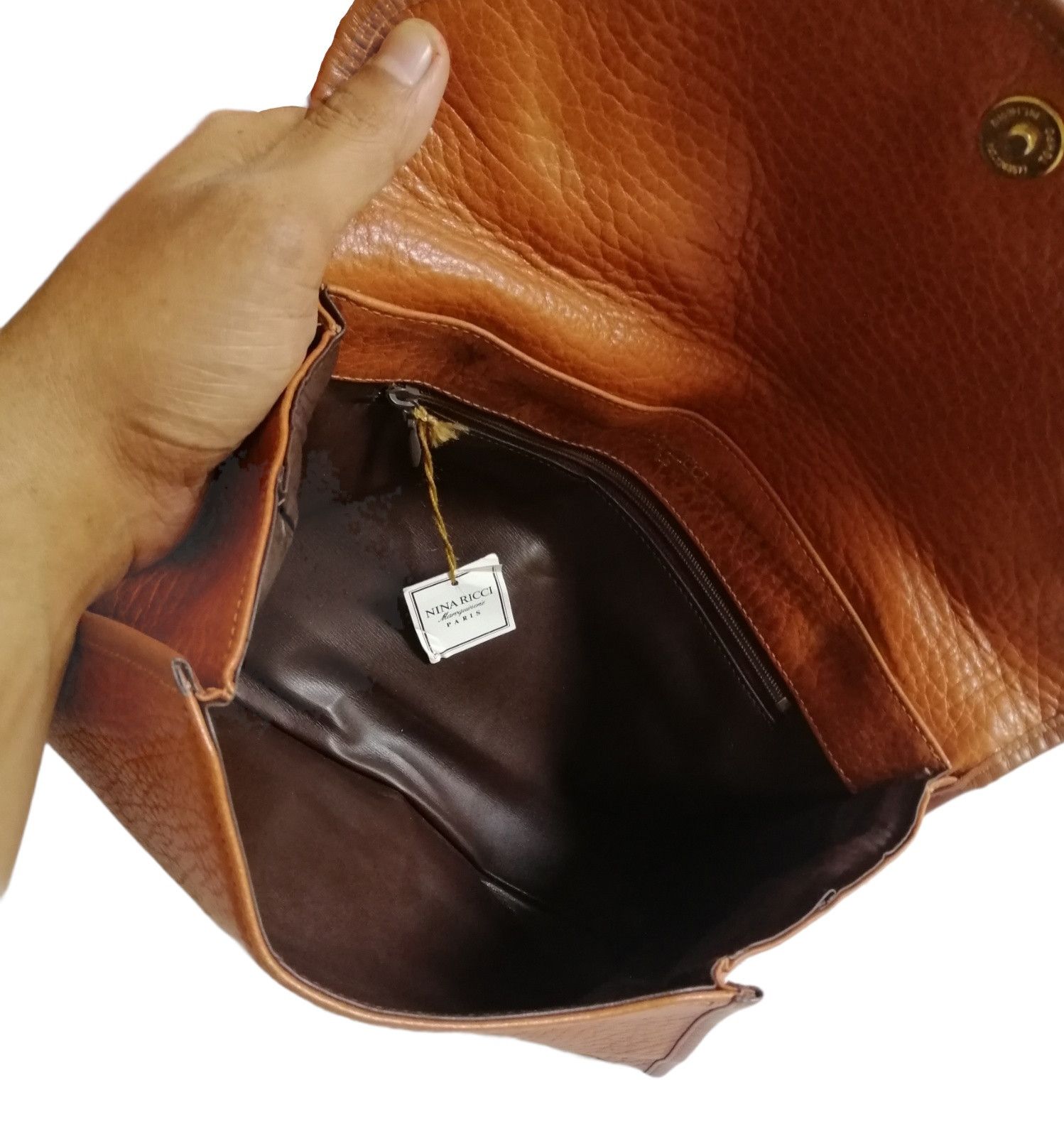 Nina Ricci Vintage NINA RICCI Moroquinerie Leather Clucth Bags Size ONE SIZE - 11 Thumbnail