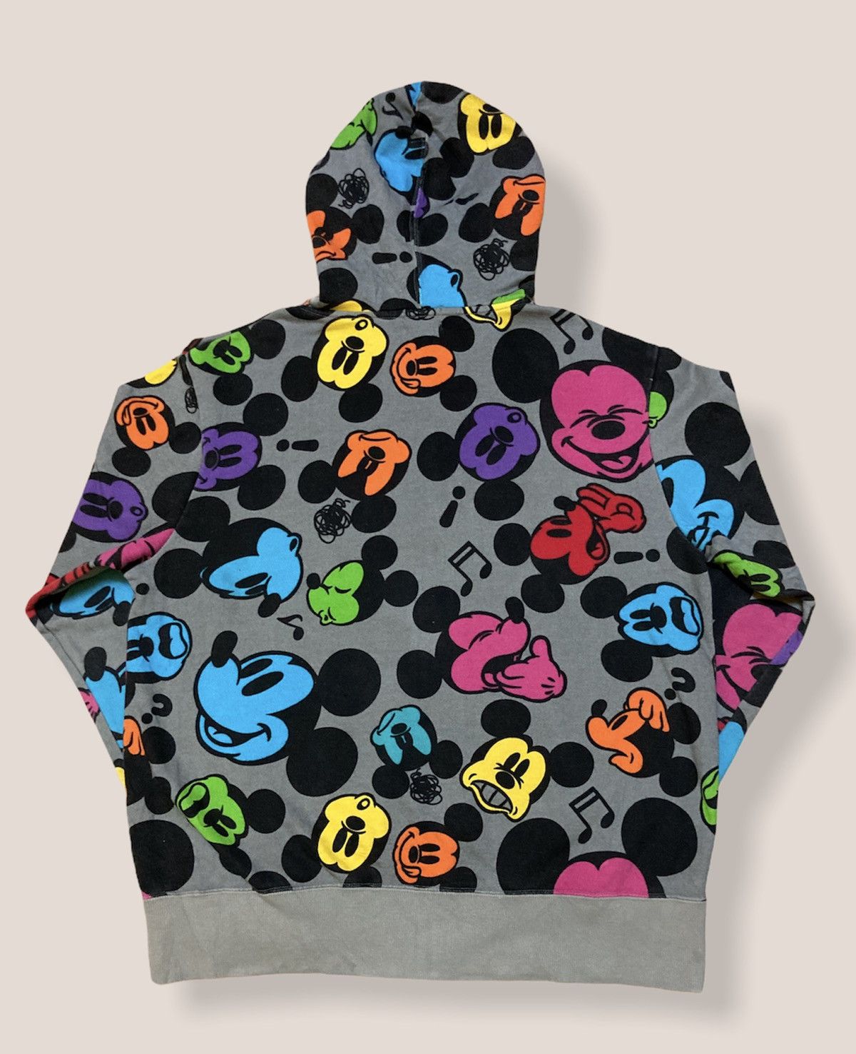 Disney MICKEY MOUSE FULLPRINT ZIPPER HOODIE Size US L / EU 52-54 / 3 - 4 Thumbnail