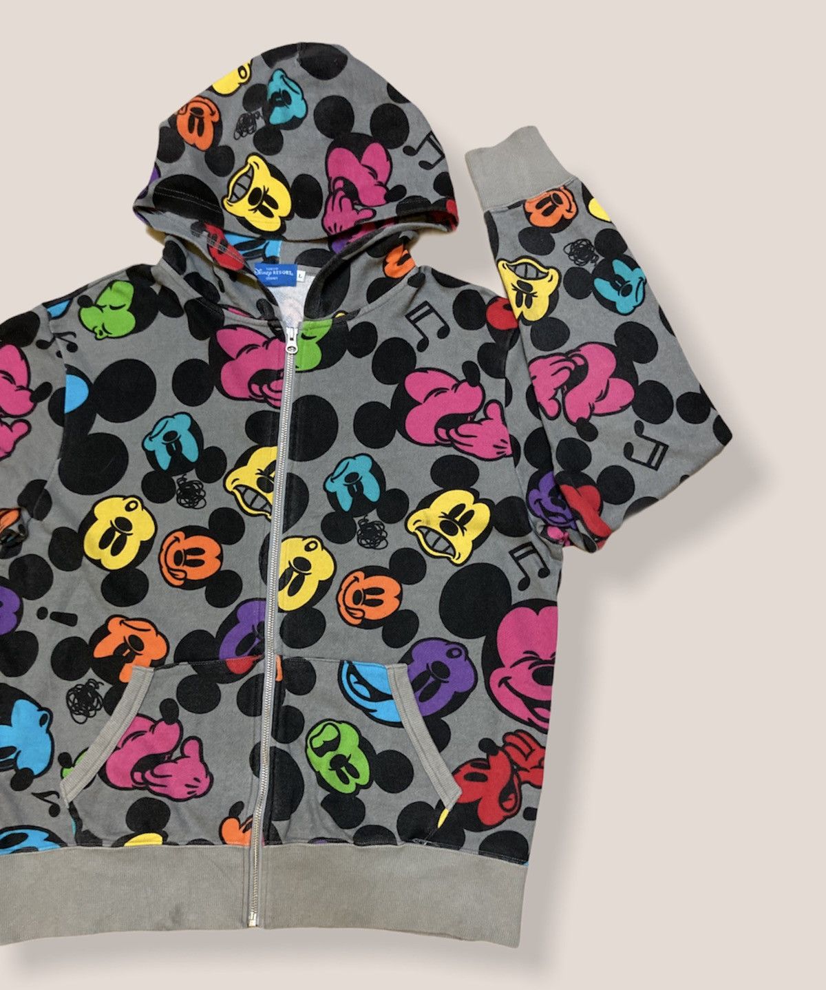 Disney MICKEY MOUSE FULLPRINT ZIPPER HOODIE Size US L / EU 52-54 / 3 - 2 Thumbnail