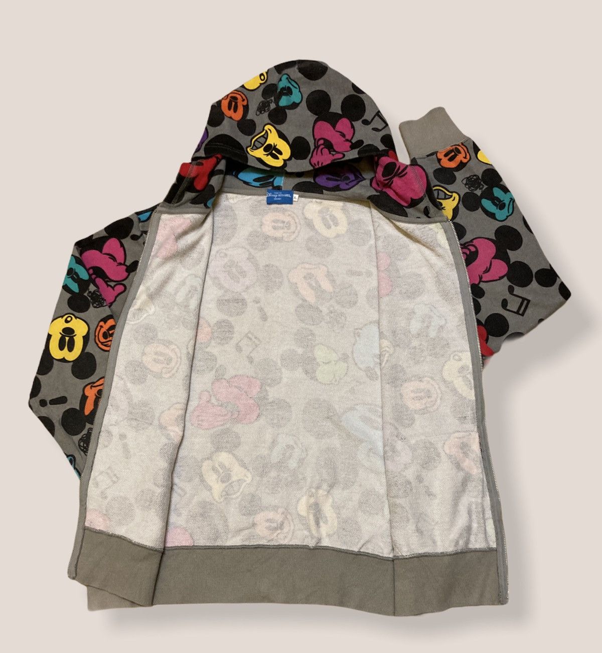 Disney MICKEY MOUSE FULLPRINT ZIPPER HOODIE Size US L / EU 52-54 / 3 - 3 Thumbnail