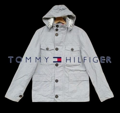 Tommy Hilfiger Vintage Tommy Hilfiger Cotton Metal Hoodie Jacket Size US S / EU 44-46 / 1 - 1 Thumbnail