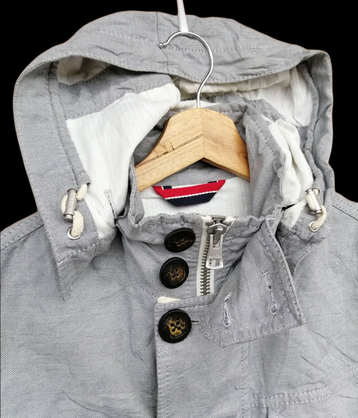 Tommy Hilfiger Vintage Tommy Hilfiger Cotton Metal Hoodie Jacket Size US S / EU 44-46 / 1 - 8 Thumbnail