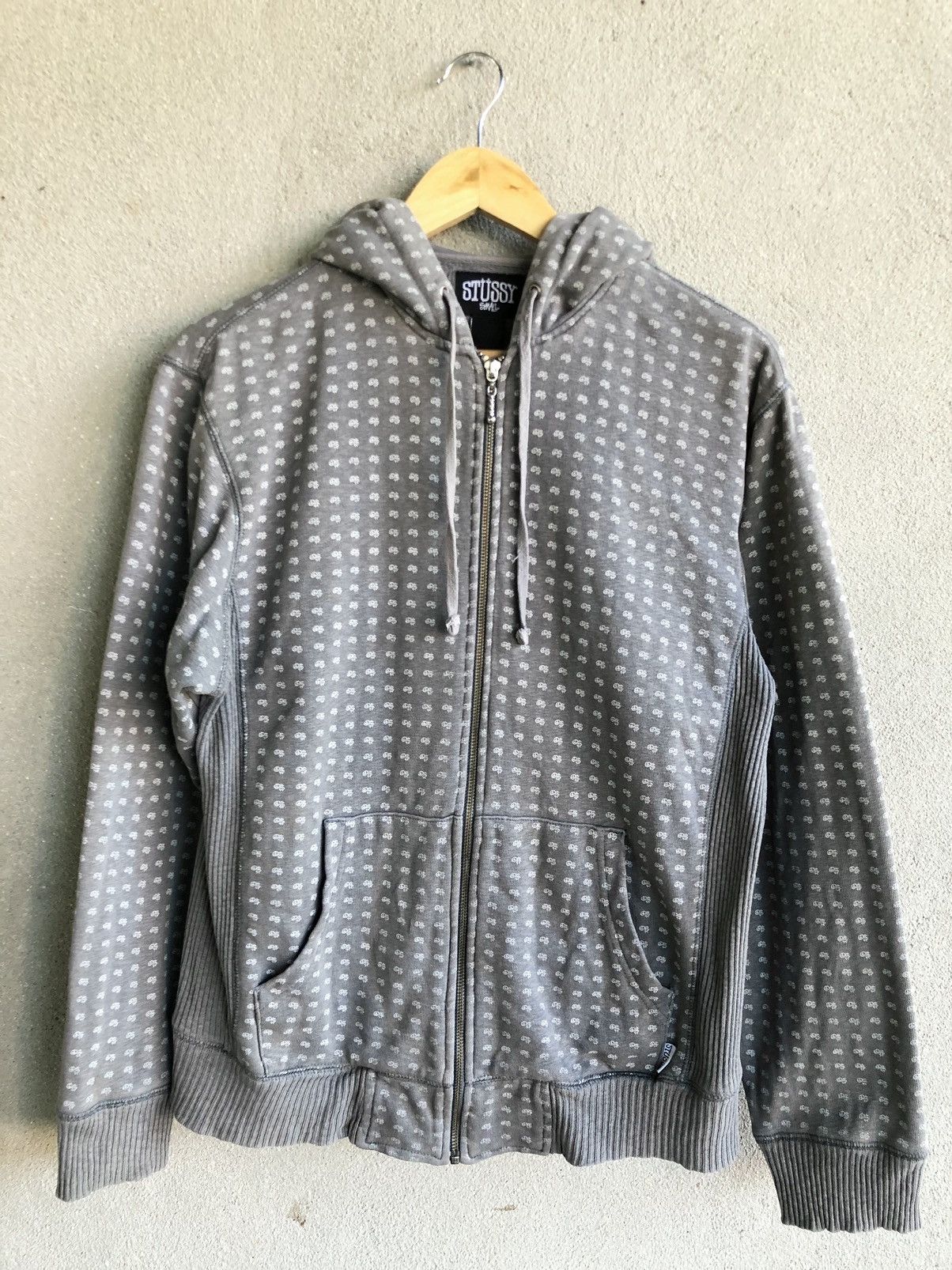Stussy Vintage STUSSY Overprint zipper hoodie Size US S / EU 44-46 / 1 - 2 Thumbnail