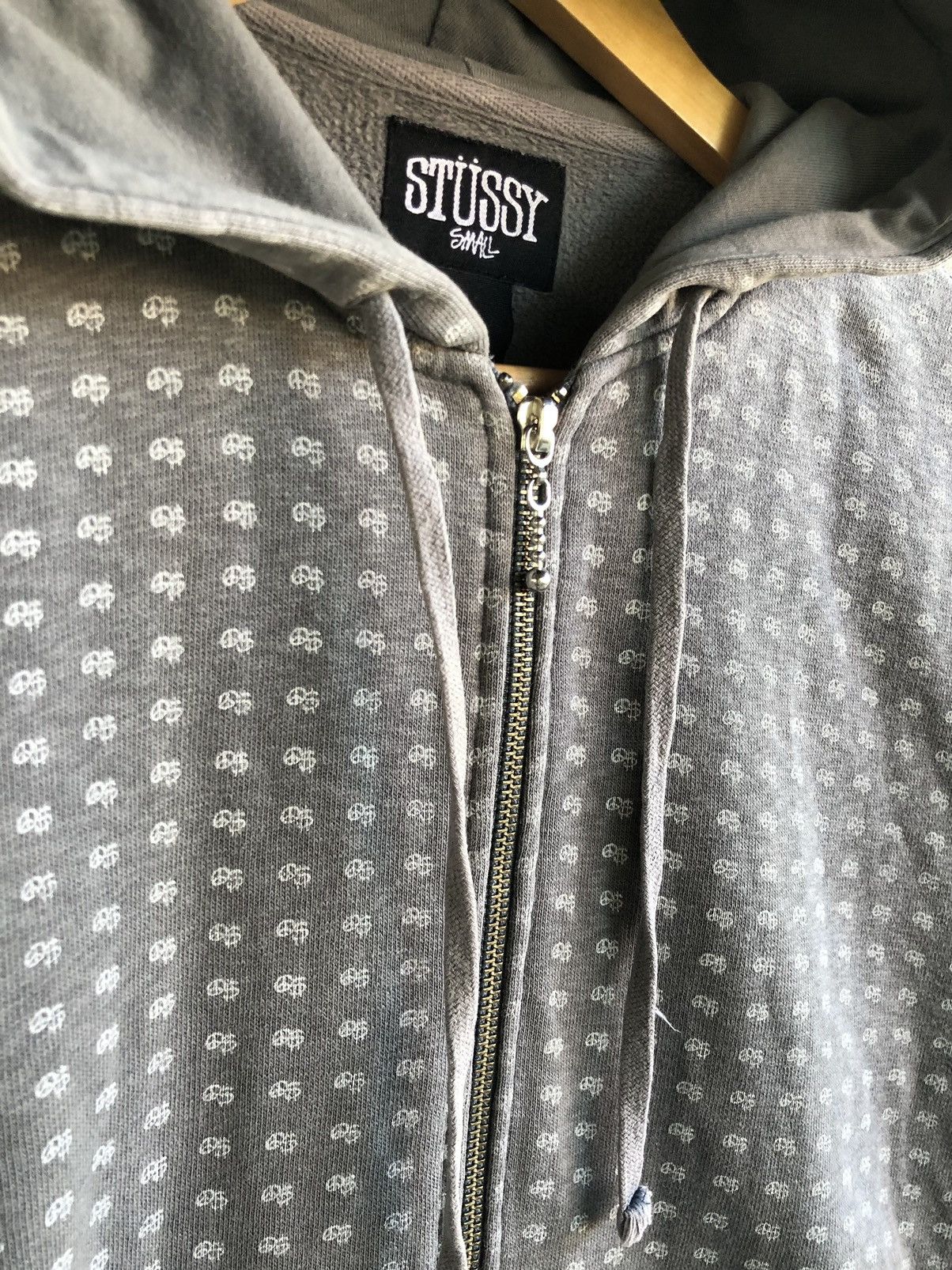 Stussy Vintage STUSSY Overprint zipper hoodie Size US S / EU 44-46 / 1 - 6 Thumbnail