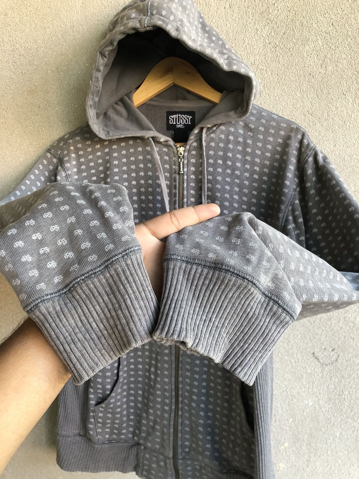 Stussy Vintage STUSSY Overprint zipper hoodie Size US S / EU 44-46 / 1 - 5 Thumbnail