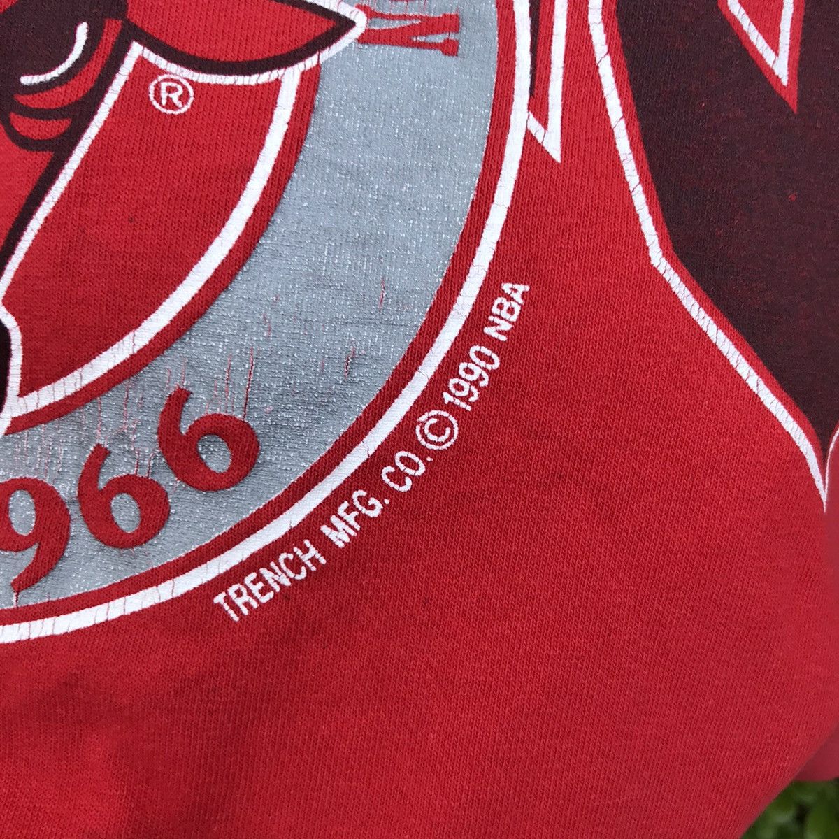 NBA Vintage 1990 Chicago Bulls Tshirt Short Sleeves Trench Tag Size US L / EU 52-54 / 3 - 3 Thumbnail