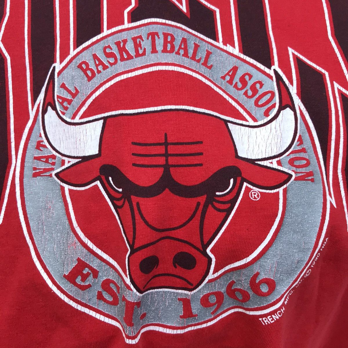 NBA Vintage 1990 Chicago Bulls Tshirt Short Sleeves Trench Tag Size US L / EU 52-54 / 3 - 2 Thumbnail