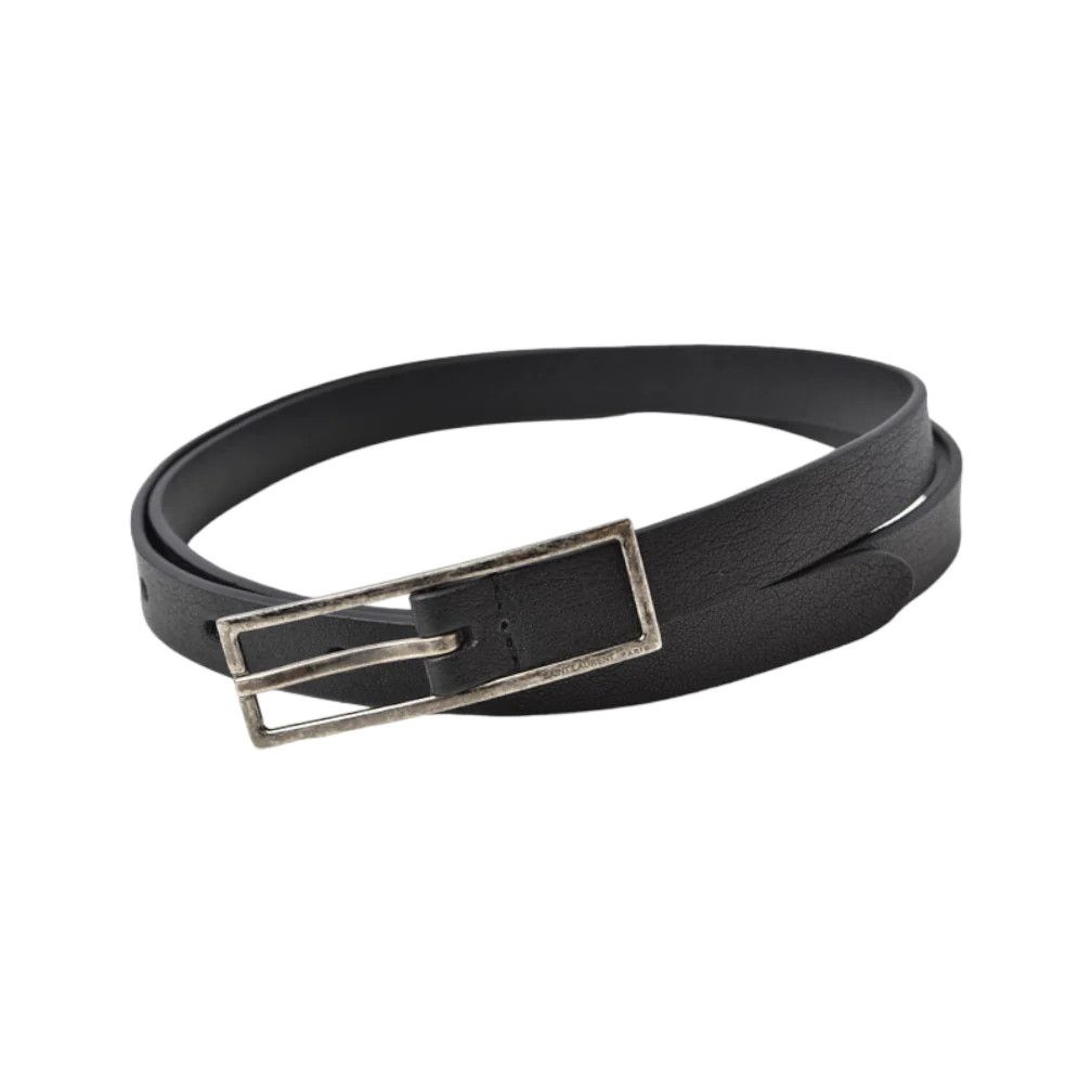 saint laurent white belt
