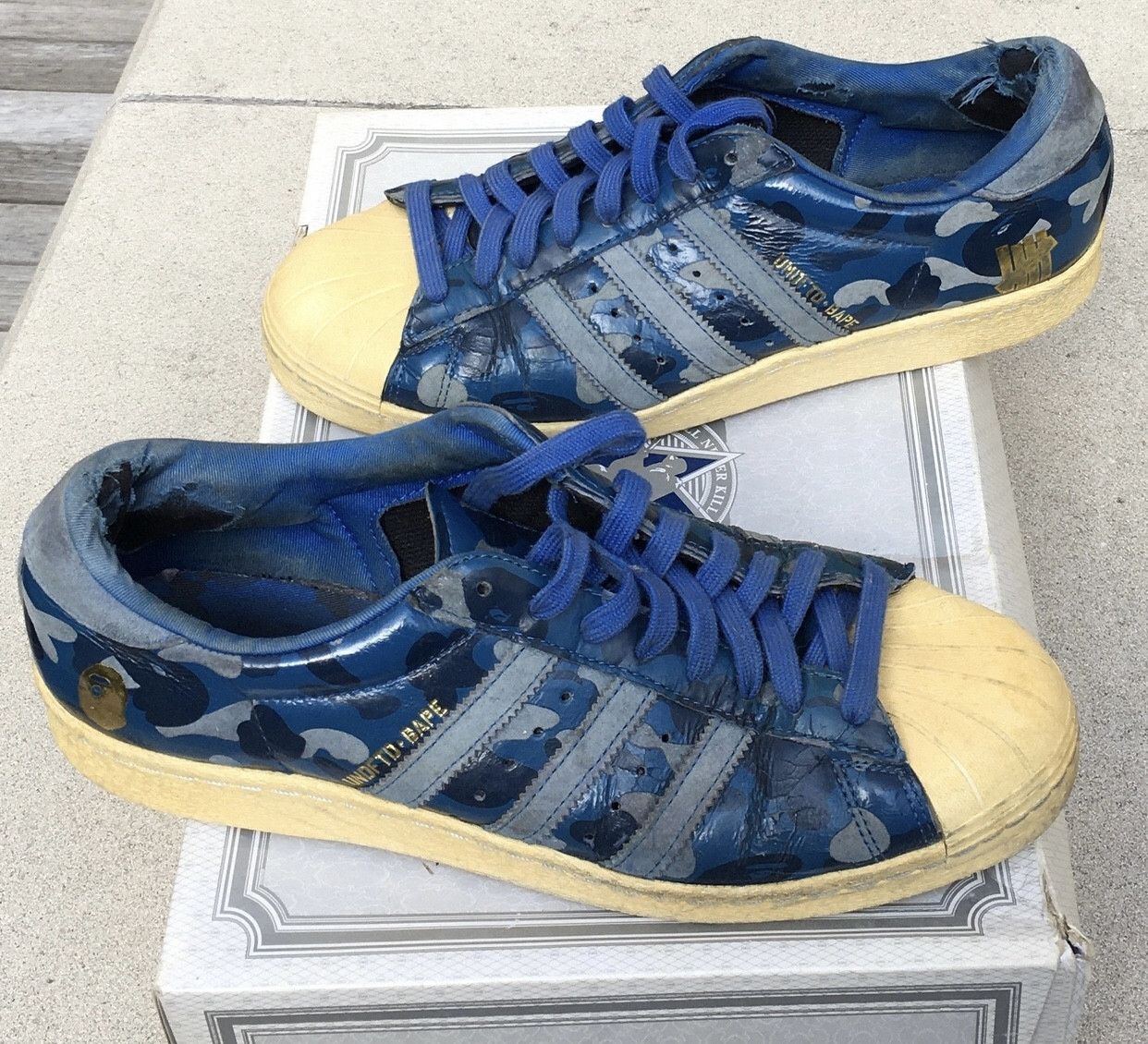 Adidas × Bape × Undefeated Bape Adidas camo low top Size US 9.5 / EU 42-43 - 1 Thumbnail
