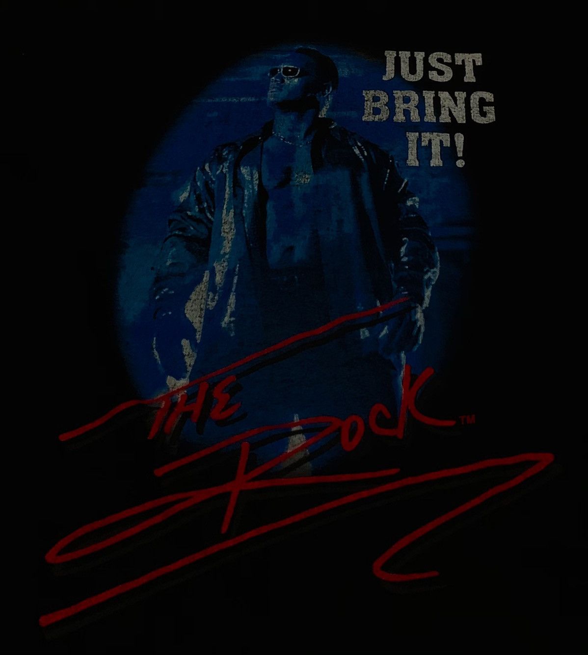 Vintage × WWF Rare Design Vintage Wrestling WWF The Rock T-shirt 2000s Size US M / EU 48-50 / 2 - 4 Thumbnail