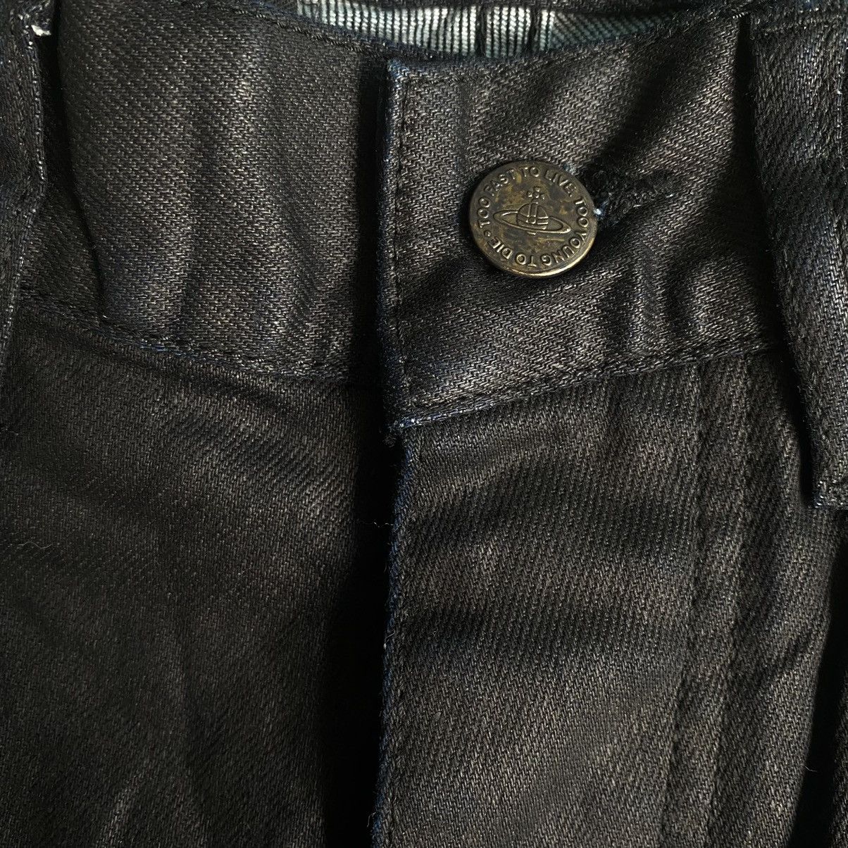 Vivienne Westwood Resin Black Coated Zip Denim Size US 30 / EU 46 - 7 Thumbnail