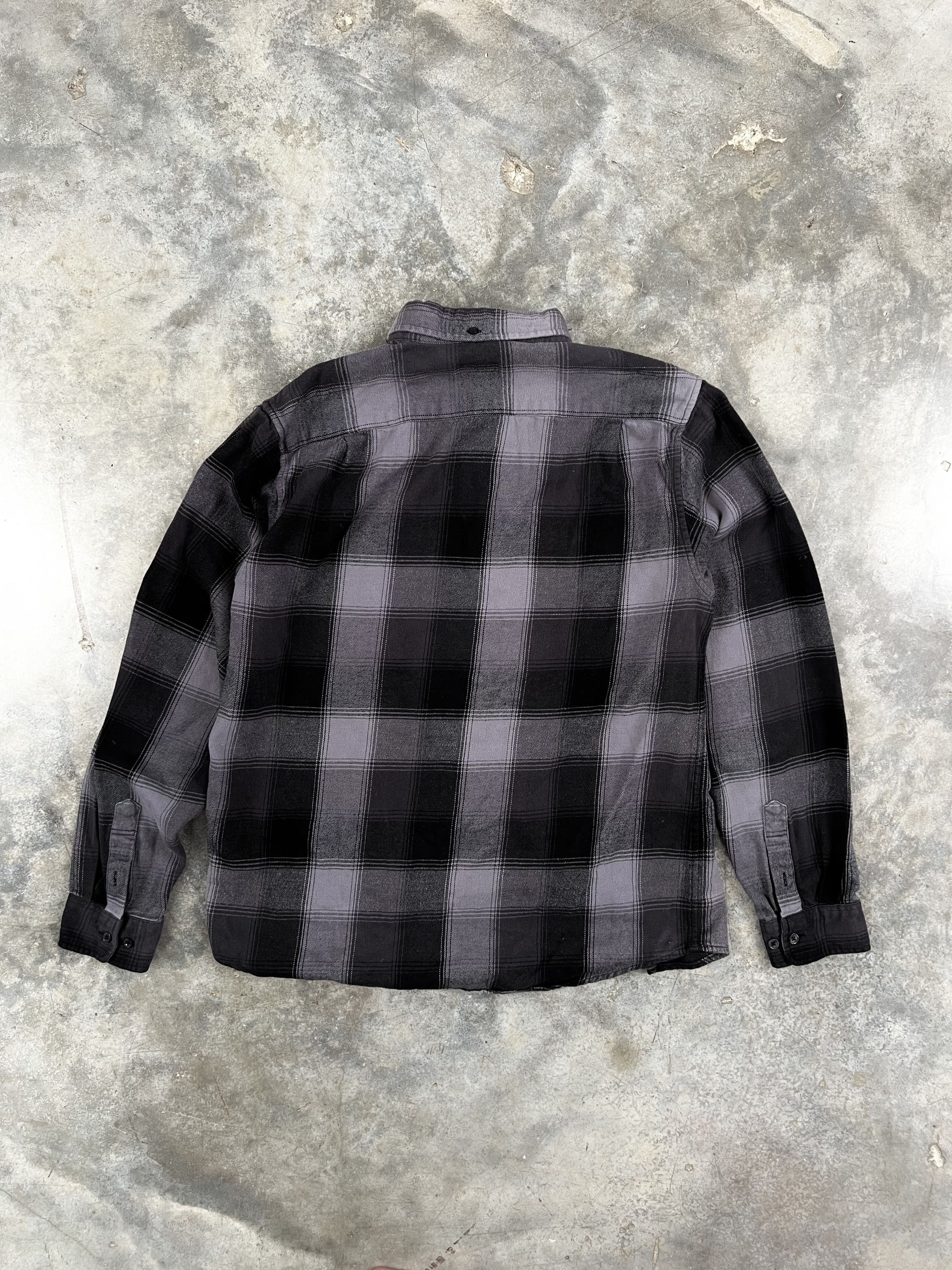 Supreme Supreme Shadow Plaid Flannel Work Shirt Black Grey Medium Size US M / EU 48-50 / 2 - 3 Thumbnail