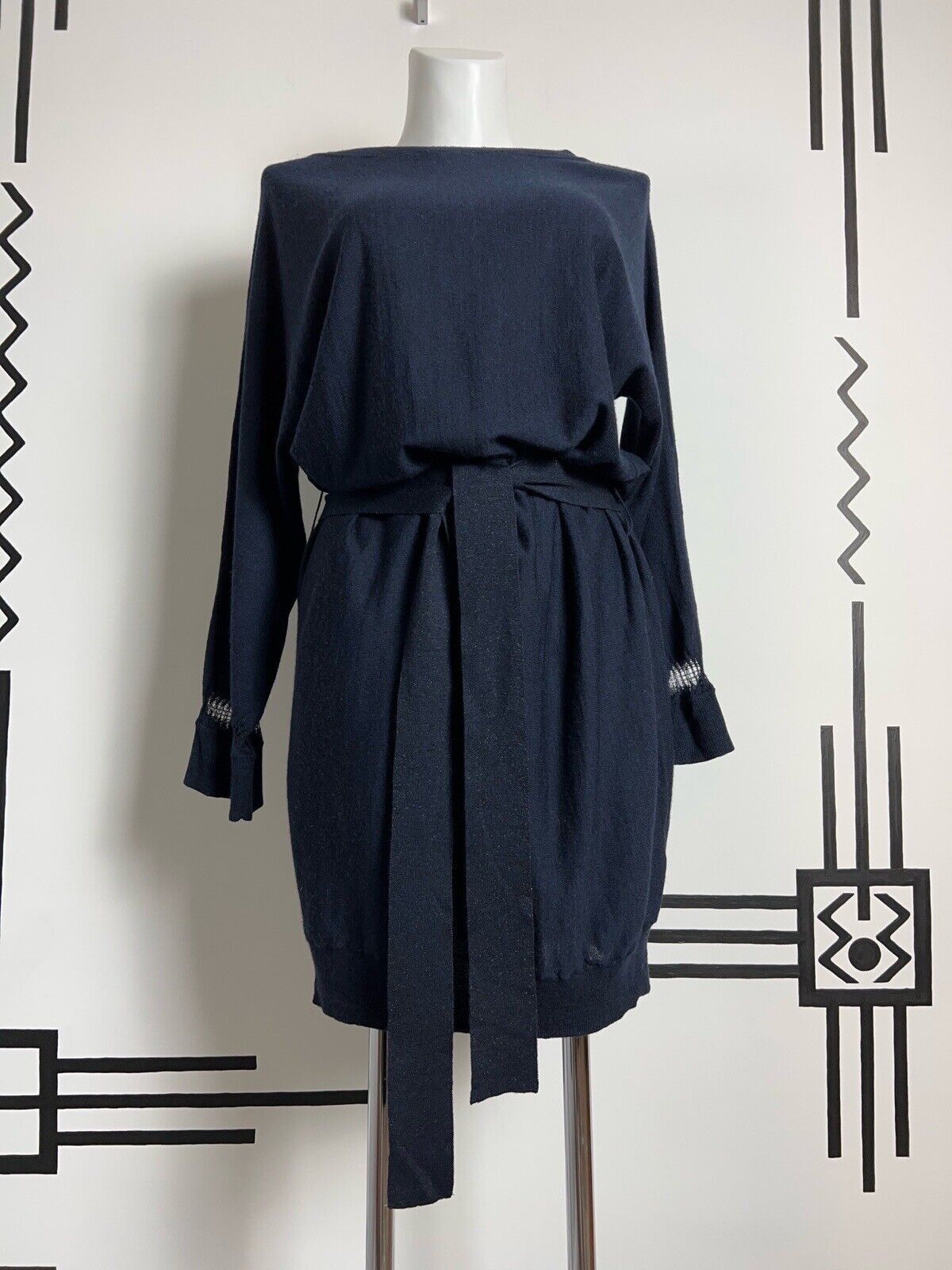 Zadig & Voltaire Zadig Voltaire Merino Wool Dress Blue Size L Size L / US 10 / IT 46 - 1 Thumbnail