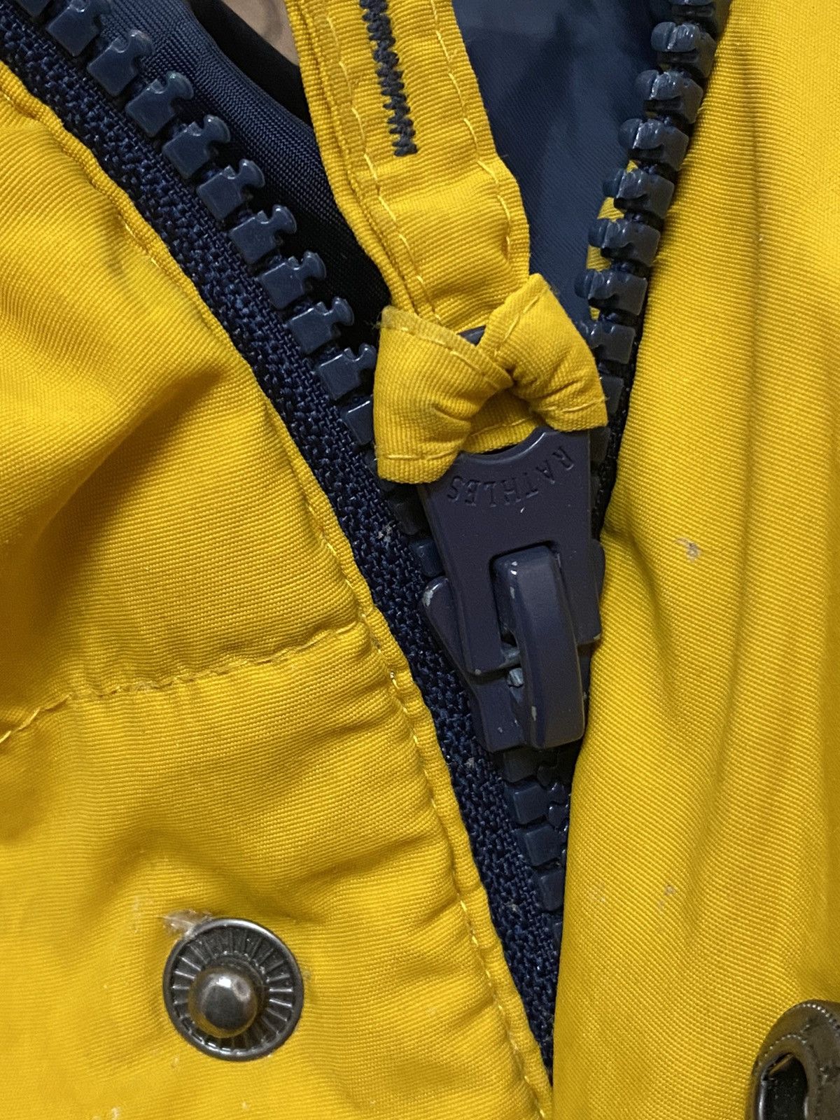 Japanese Brand × Russell Athletic ALL STAR BASEBALL TEAM DISTRESSED YELLOW PUFFER JACKET Size US M / EU 48-50 / 2 - 15 Thumbnail