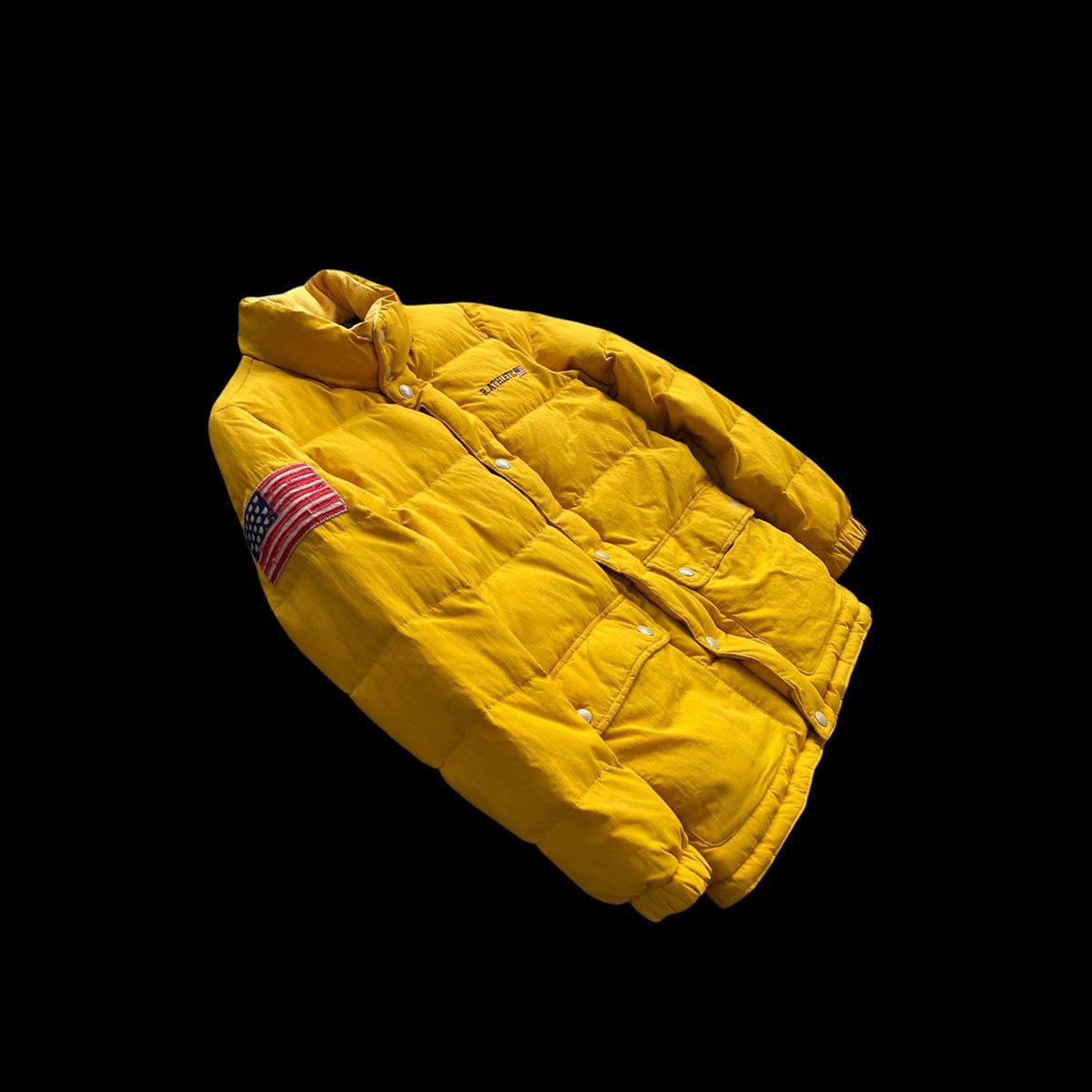 Japanese Brand × Russell Athletic ALL STAR BASEBALL TEAM DISTRESSED YELLOW PUFFER JACKET Size US M / EU 48-50 / 2 - 4 Thumbnail