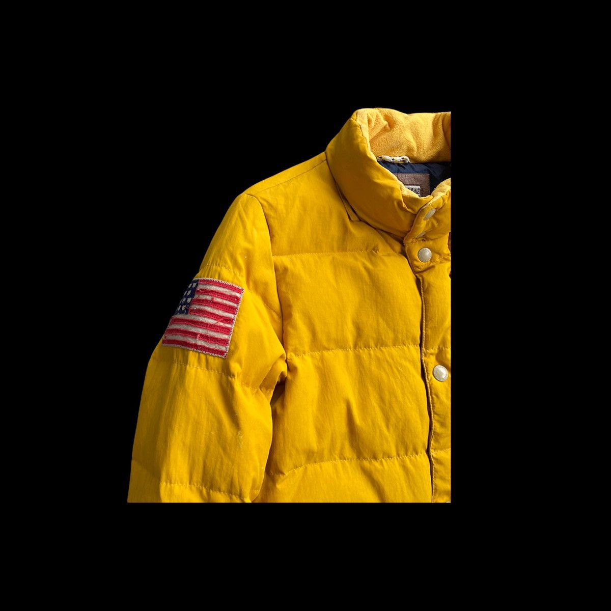 Japanese Brand × Russell Athletic ALL STAR BASEBALL TEAM DISTRESSED YELLOW PUFFER JACKET Size US M / EU 48-50 / 2 - 8 Thumbnail